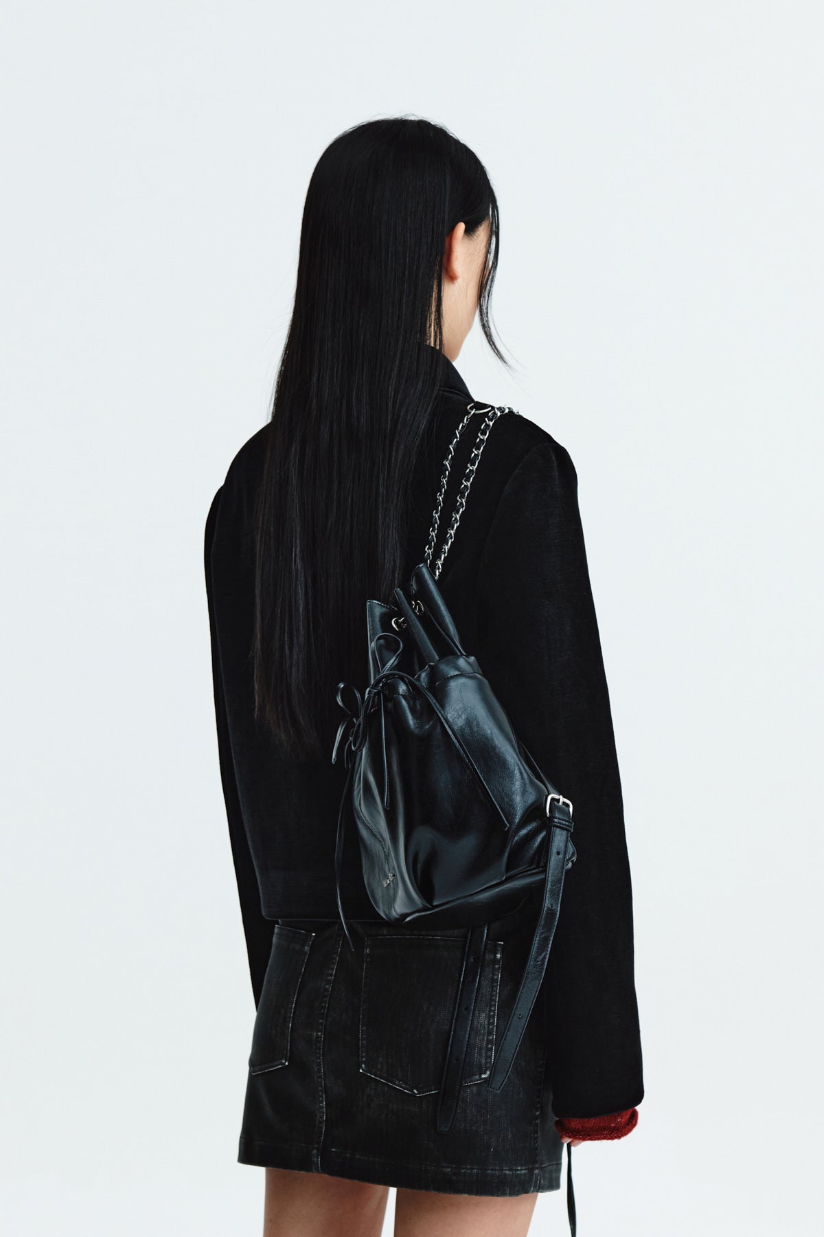 Matin Kim - Velvet Double Crop Jacket (Black) product image 9 | TRAB K-Fashion Australia