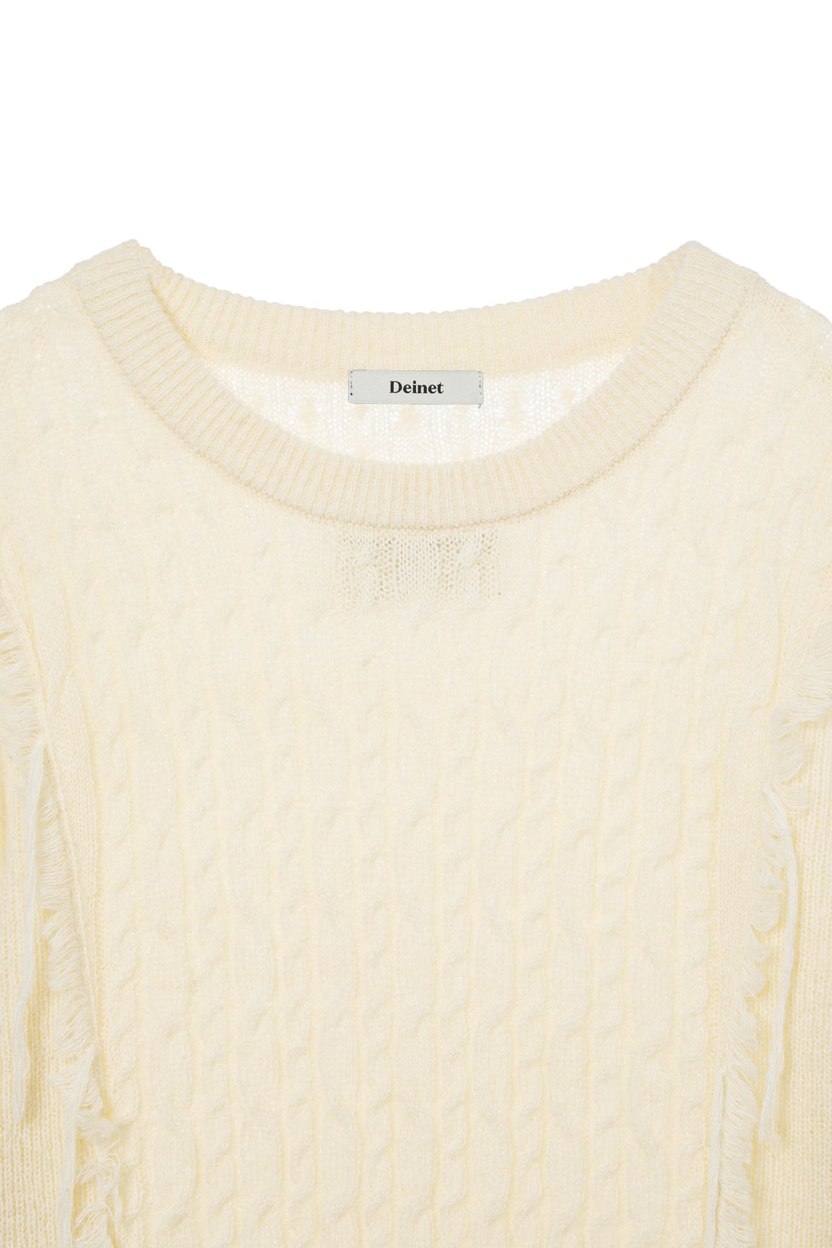Deinet - Cabled Pullover Knit (Ivory) product image 3 | TRAB K-Fashion Australia