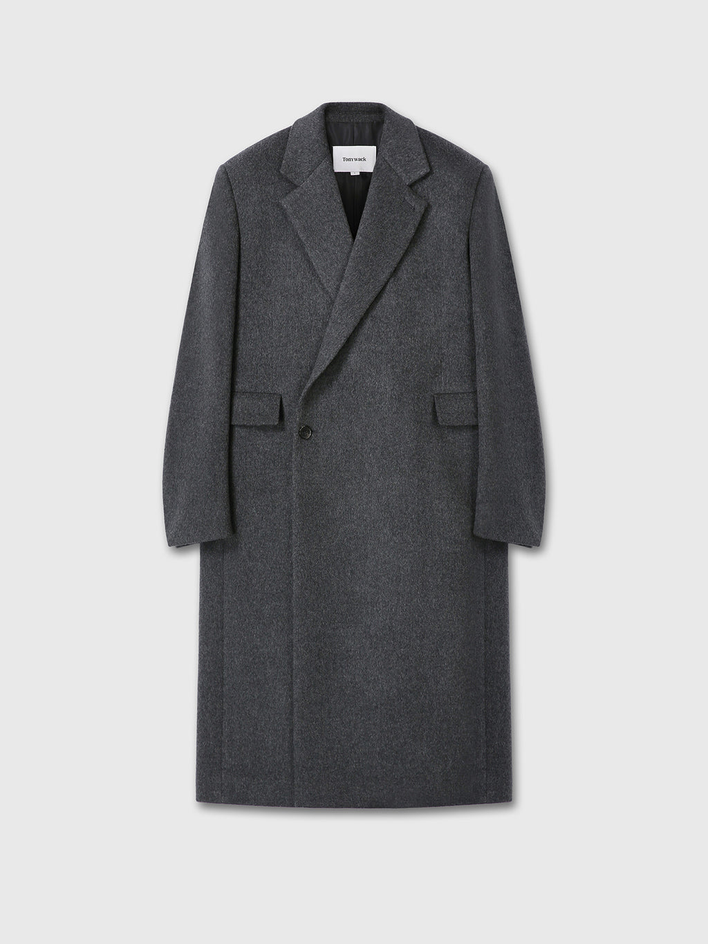 Tonywack - Wool And Cashmere Tailored Wrap Coat (Dark Grey) product image 12 | TRAB K-Fashion Australia
