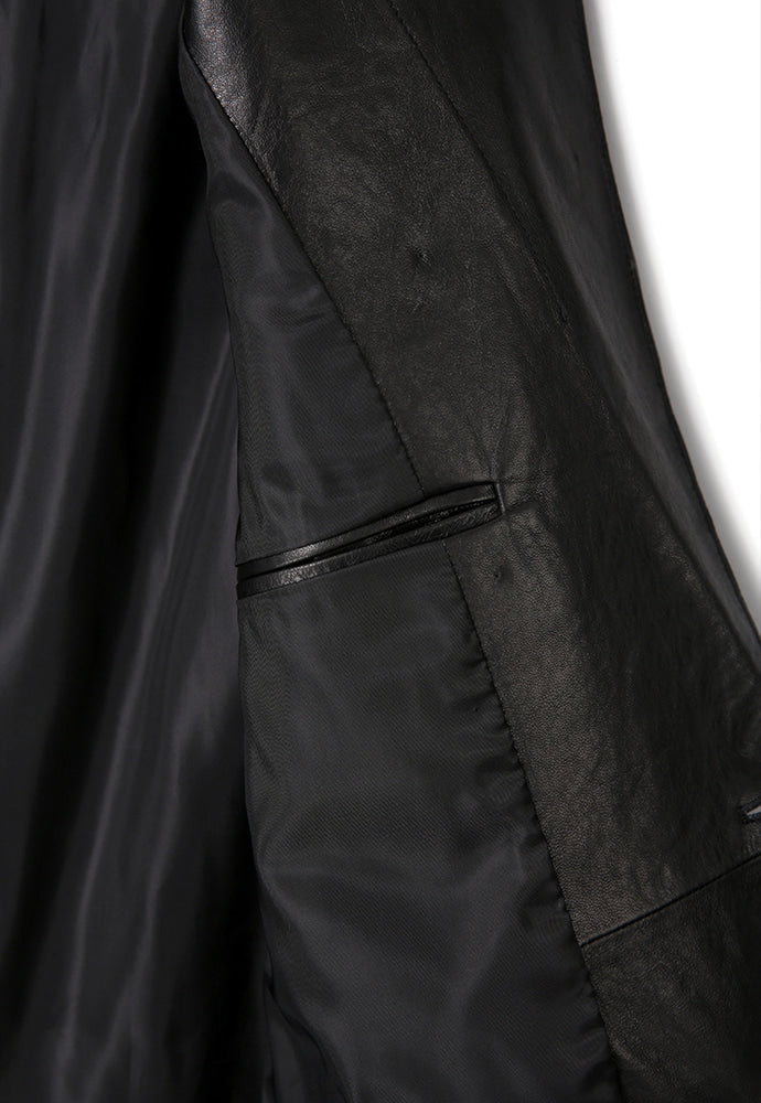 Art if acts - Vegetable Leather Cutting Blazer_Italy Lambskin (Black) product image 11 | TRAB K-Fashion Australia
