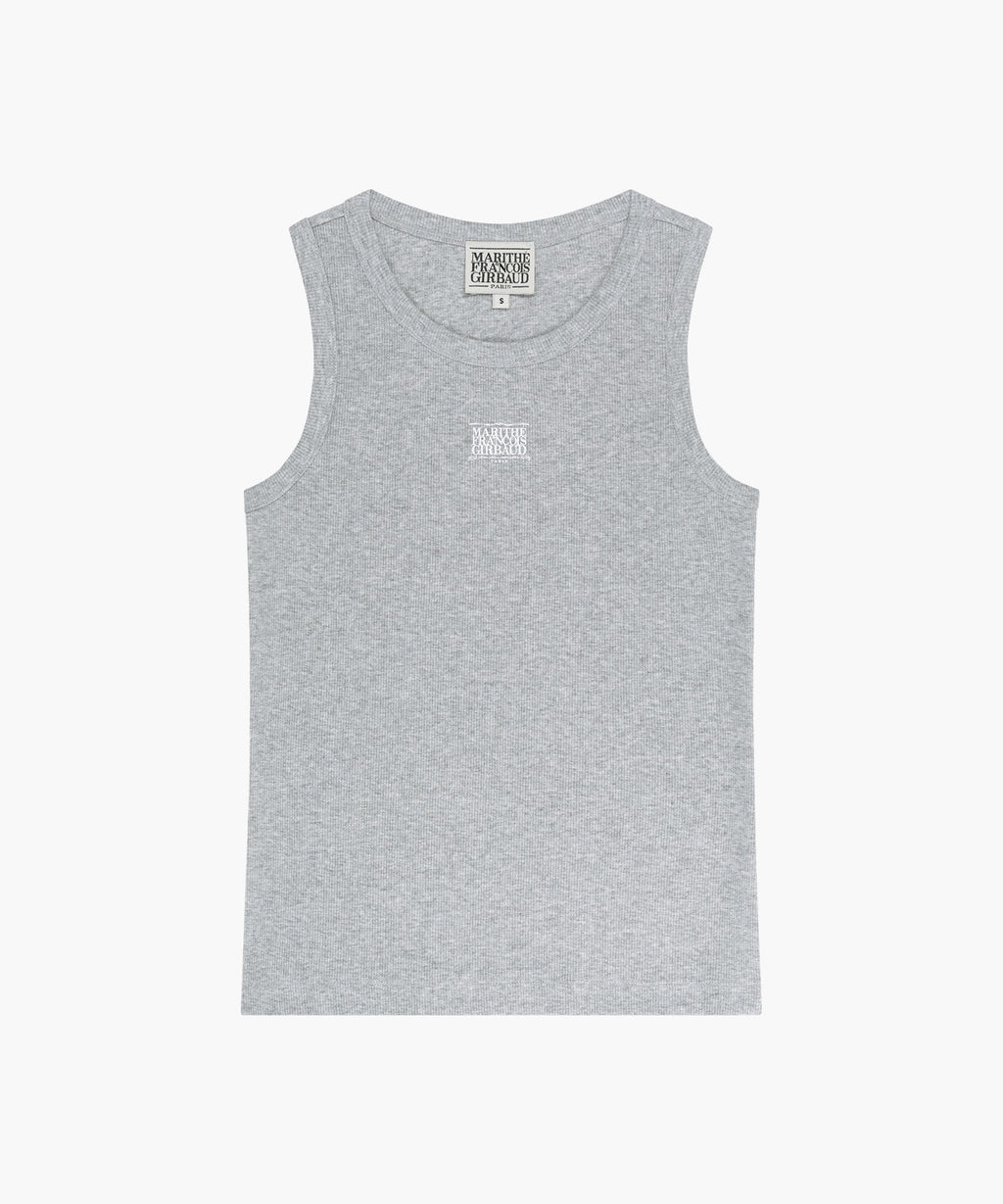 Marithe & Francois Girbaud - Ribbon Classic Logo Sleeveless (Heather Gray) product image 6 | TRAB K-Fashion Australia
