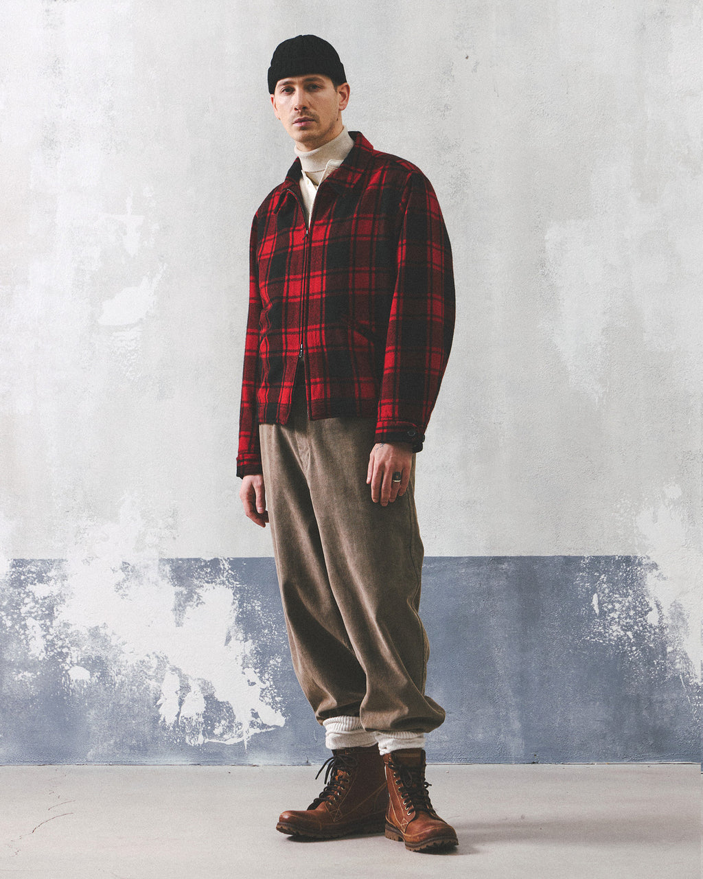 Eastlogue - Sporting Rugged Jacket (Black & Red Wool Check) product image 1 | TRAB K-Fashion Australia