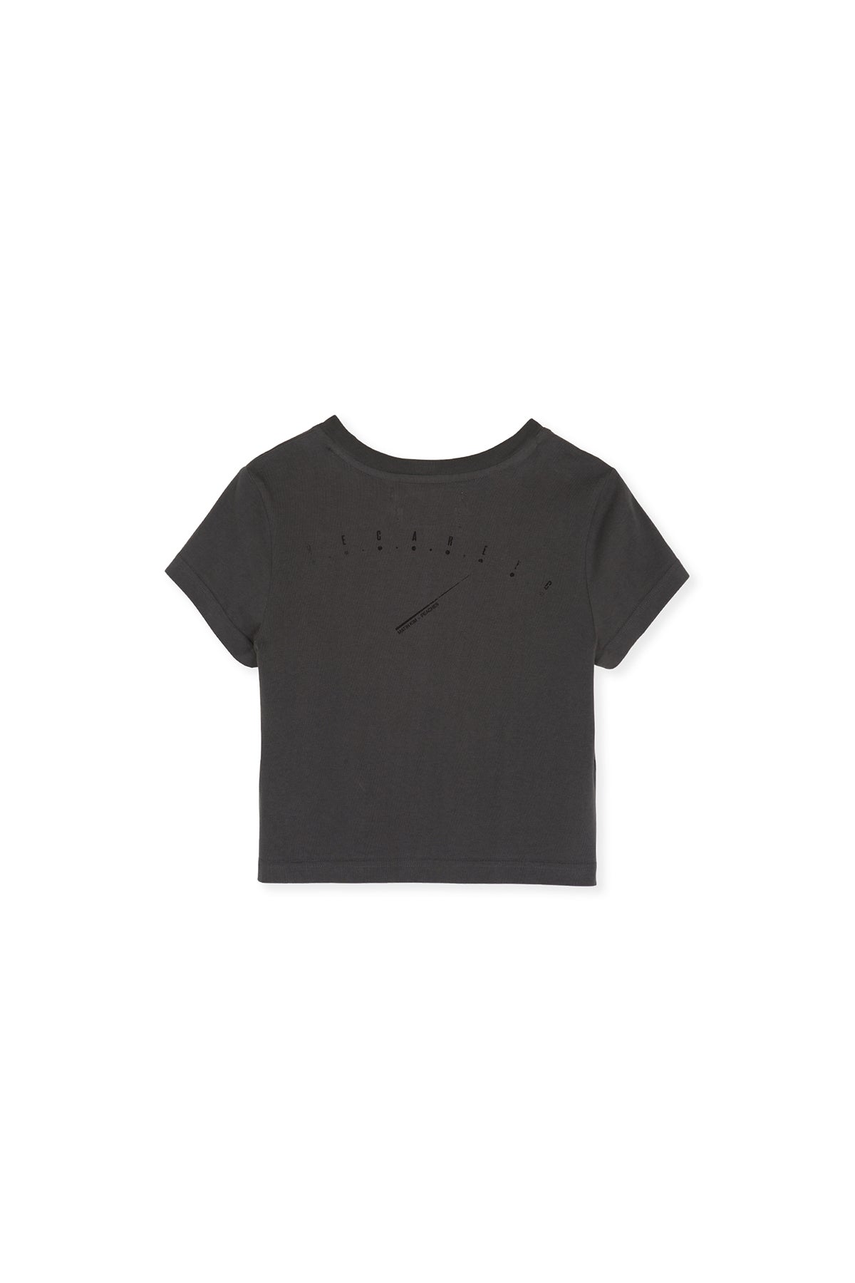 Matin Kim - Peaches Logo Graphic Crop Top (Charcoal) product image 3 | TRAB K-Fashion Australia