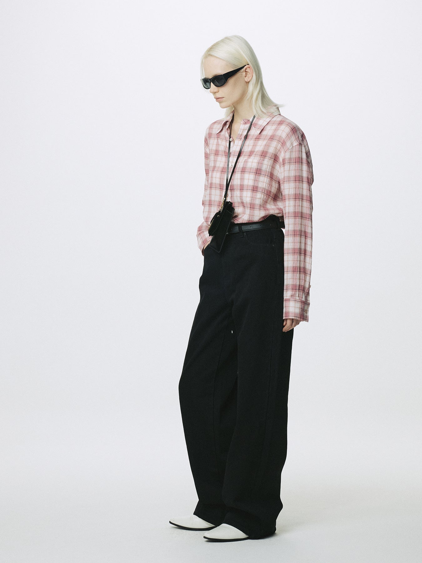 Tonywack - Raw-Cut Cotton Check Shirt (Pink Check) product image 4 | TRAB K-Fashion Australia