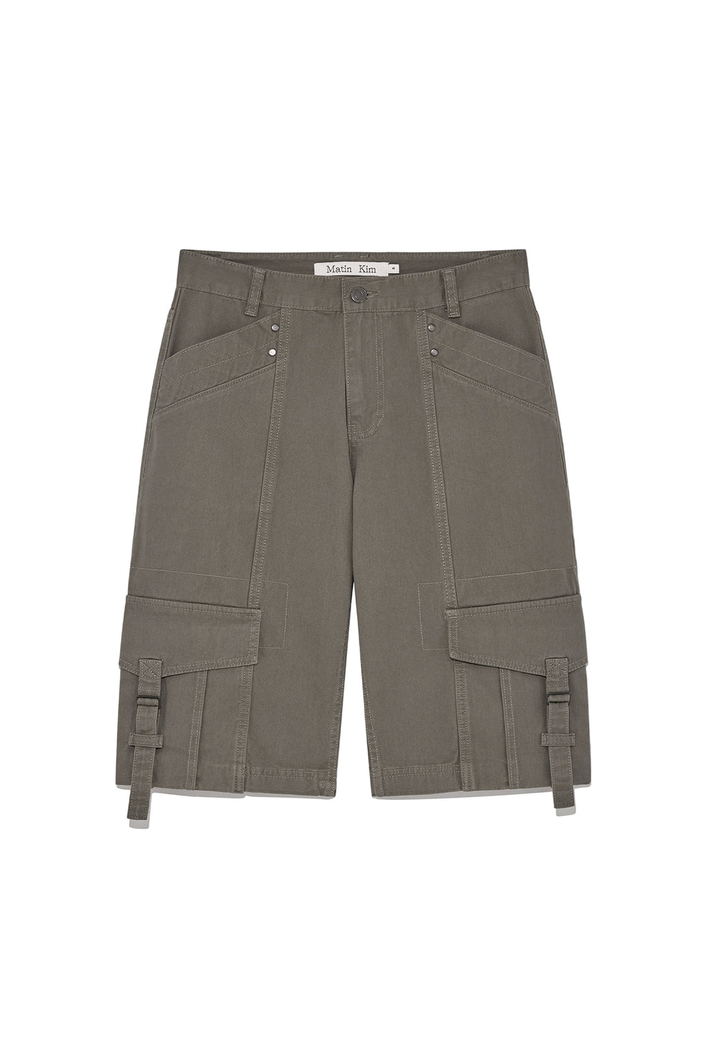 Matin Kim - Semi Slimfit Bermuda Pants (Khaki) product image 1 | TRAB K-Fashion Australia