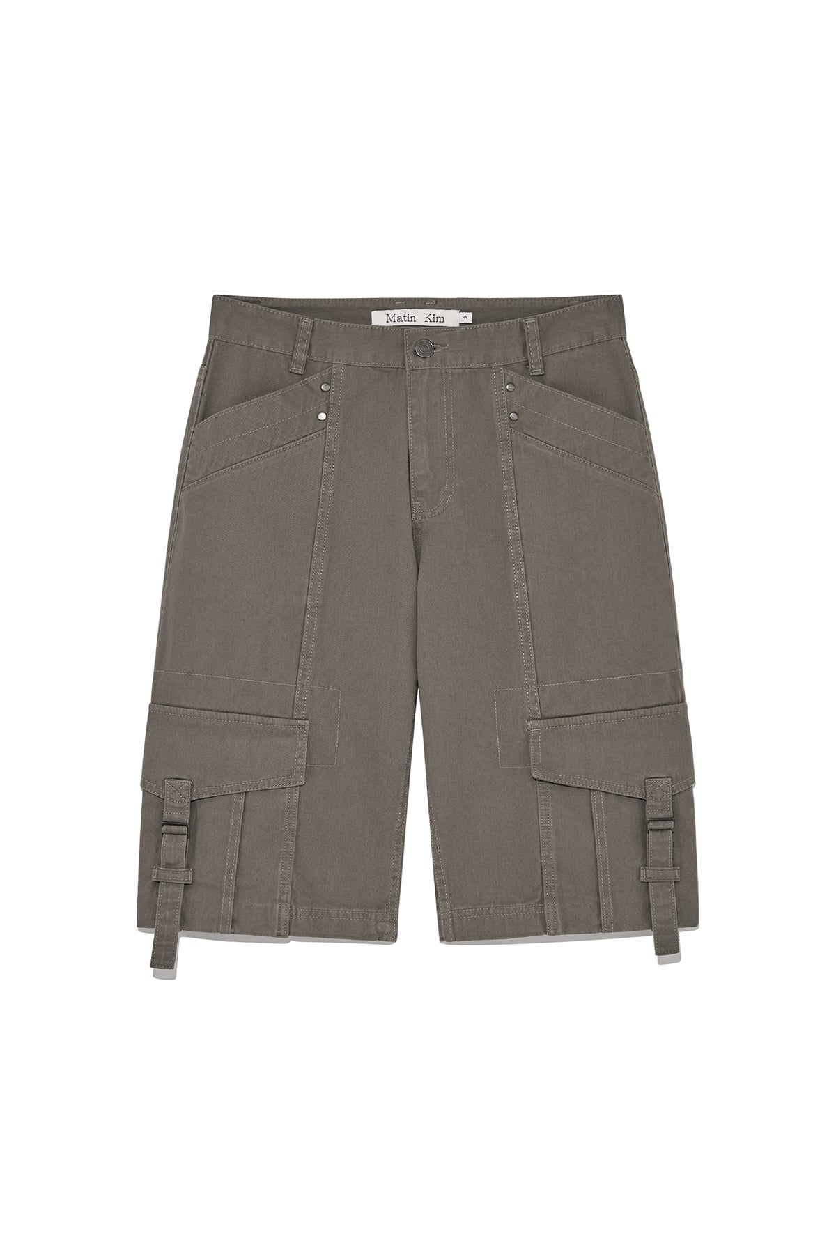 Matin Kim - Semi Slimfit Bermuda Pants (Khaki) product image 1 | TRAB K-Fashion Australia
