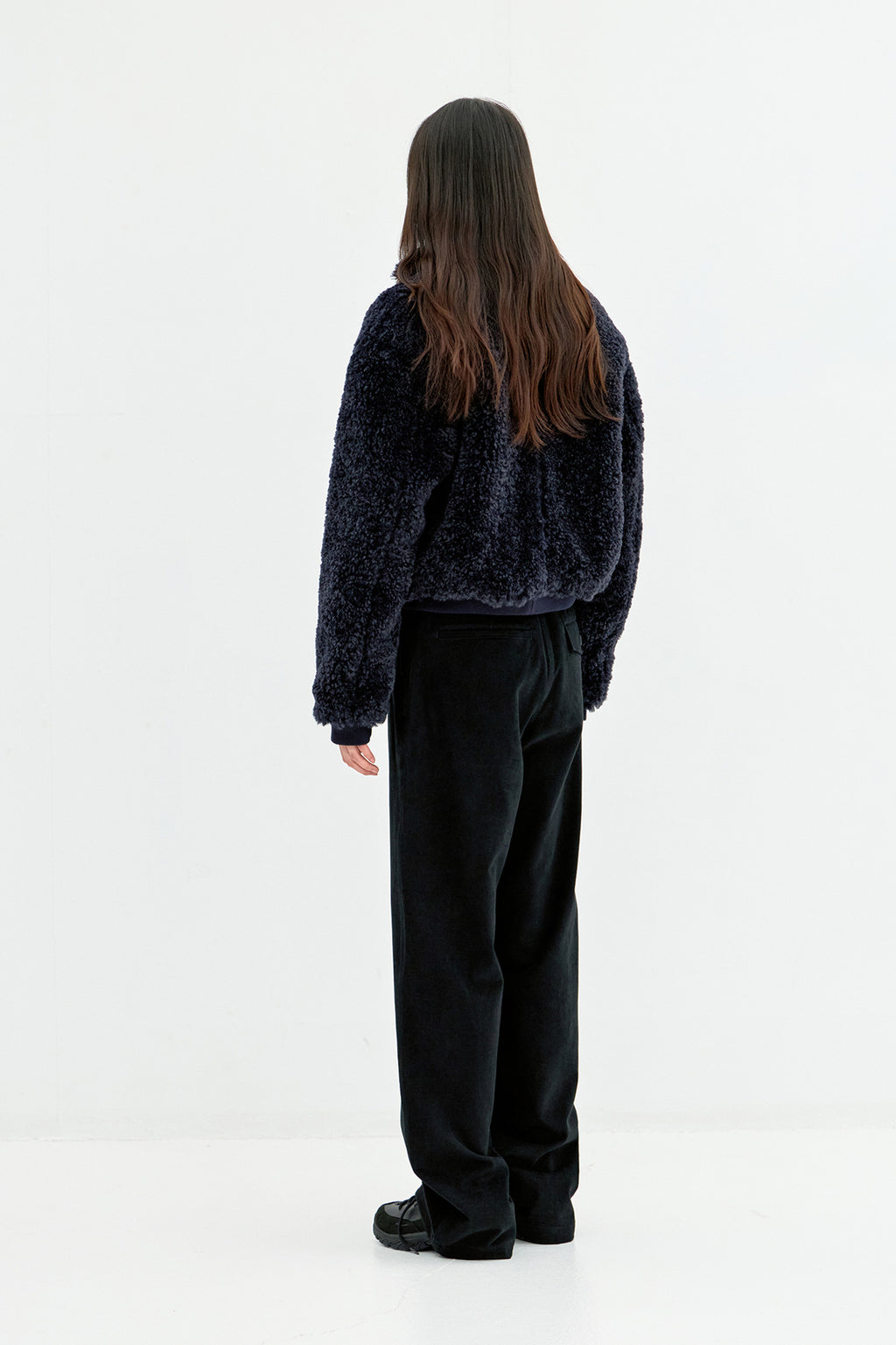 Coor - Curly Fake Fur Jumper (Navy) product image 4 | TRAB K-Fashion Australia