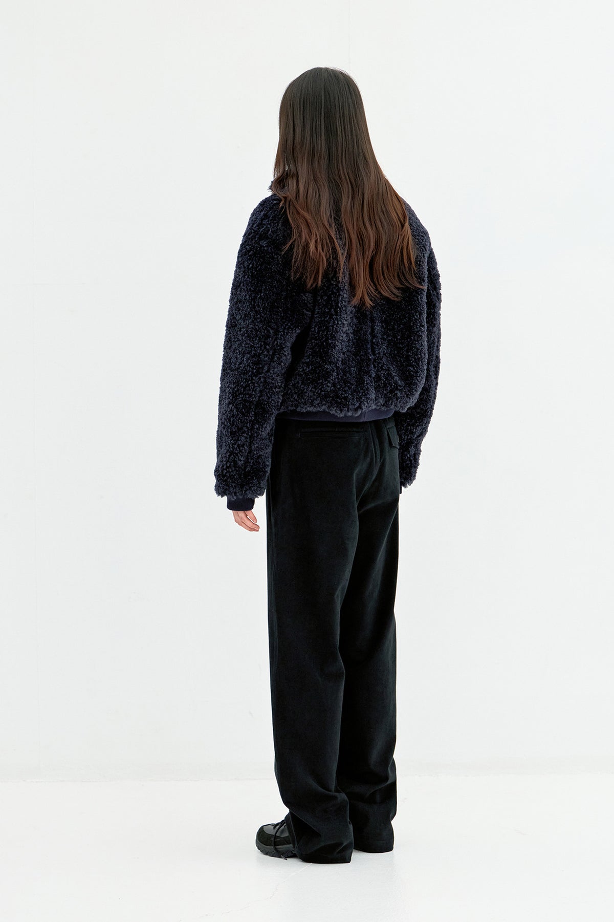 Coor - Curly Fake Fur Jumper (Navy) product image 4 | TRAB K-Fashion Australia
