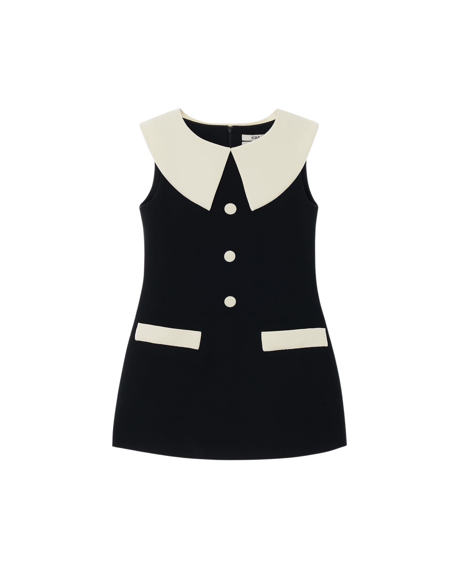 Kimhe Kim - Bi-Color Mini Dress (Black/Ivory) product image 1 | TRAB K-Fashion Australia