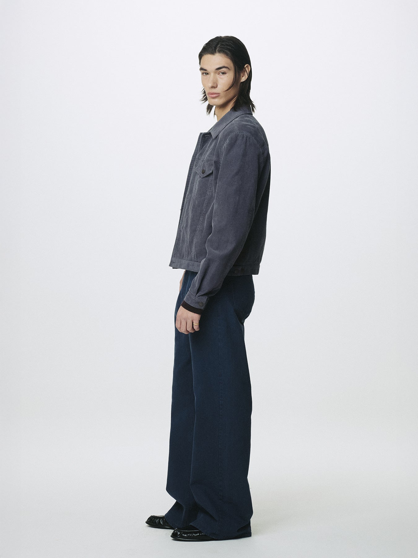 Tonywack - Washed Corduroy Type-3 Trucker (Purple Navy) product image 3 | TRAB K-Fashion Australia