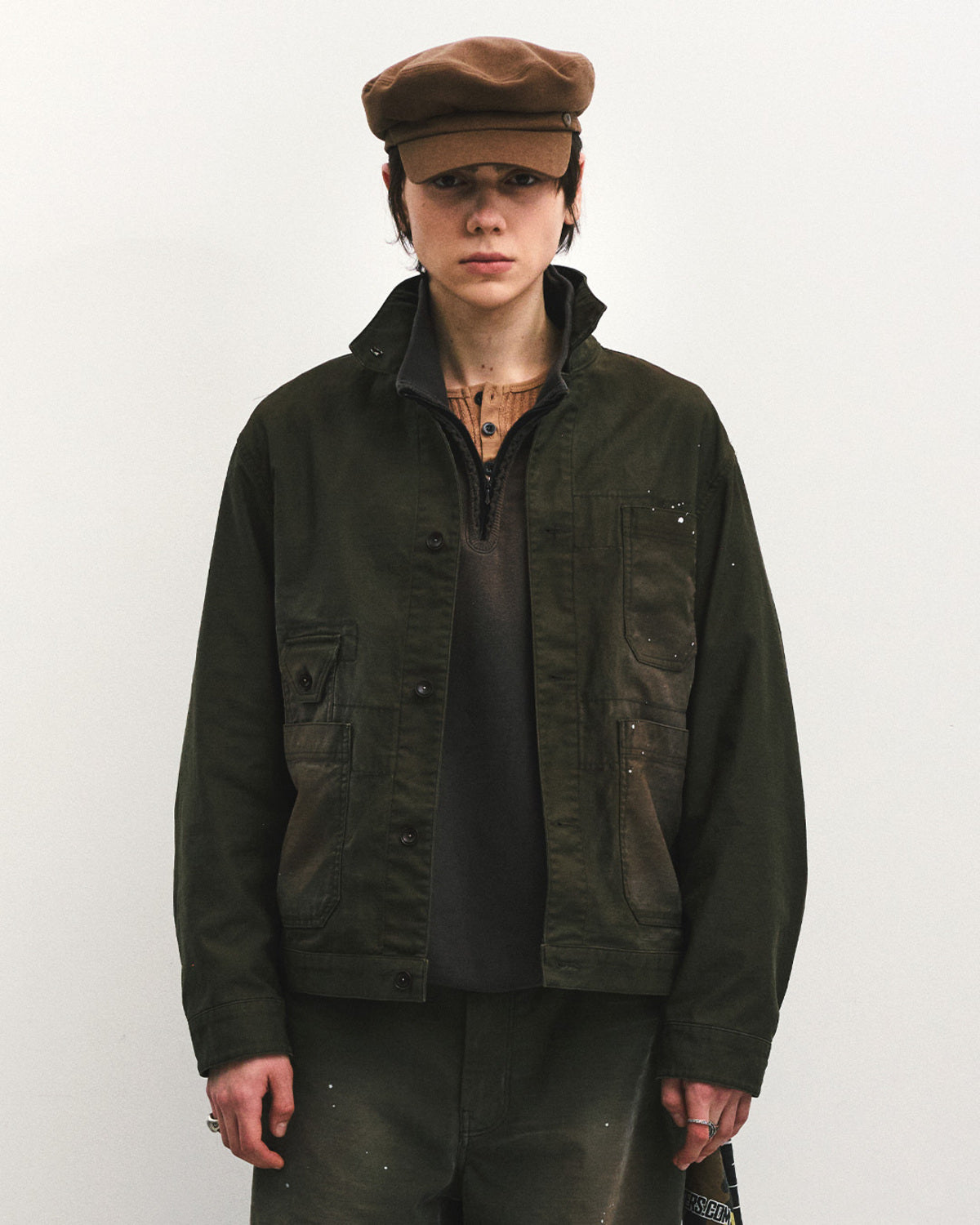 Eastlogue - Weekend Blues Jacket (Painting Olive) product image 2 | TRAB K-Fashion Australia