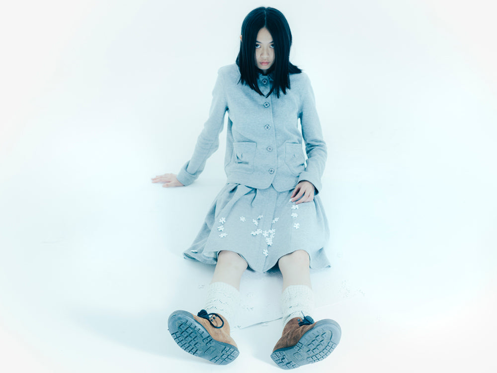 Coyseio - Cozy Sweat Jacket (Melange Grey) product image 5 | TRAB K-Fashion Australia