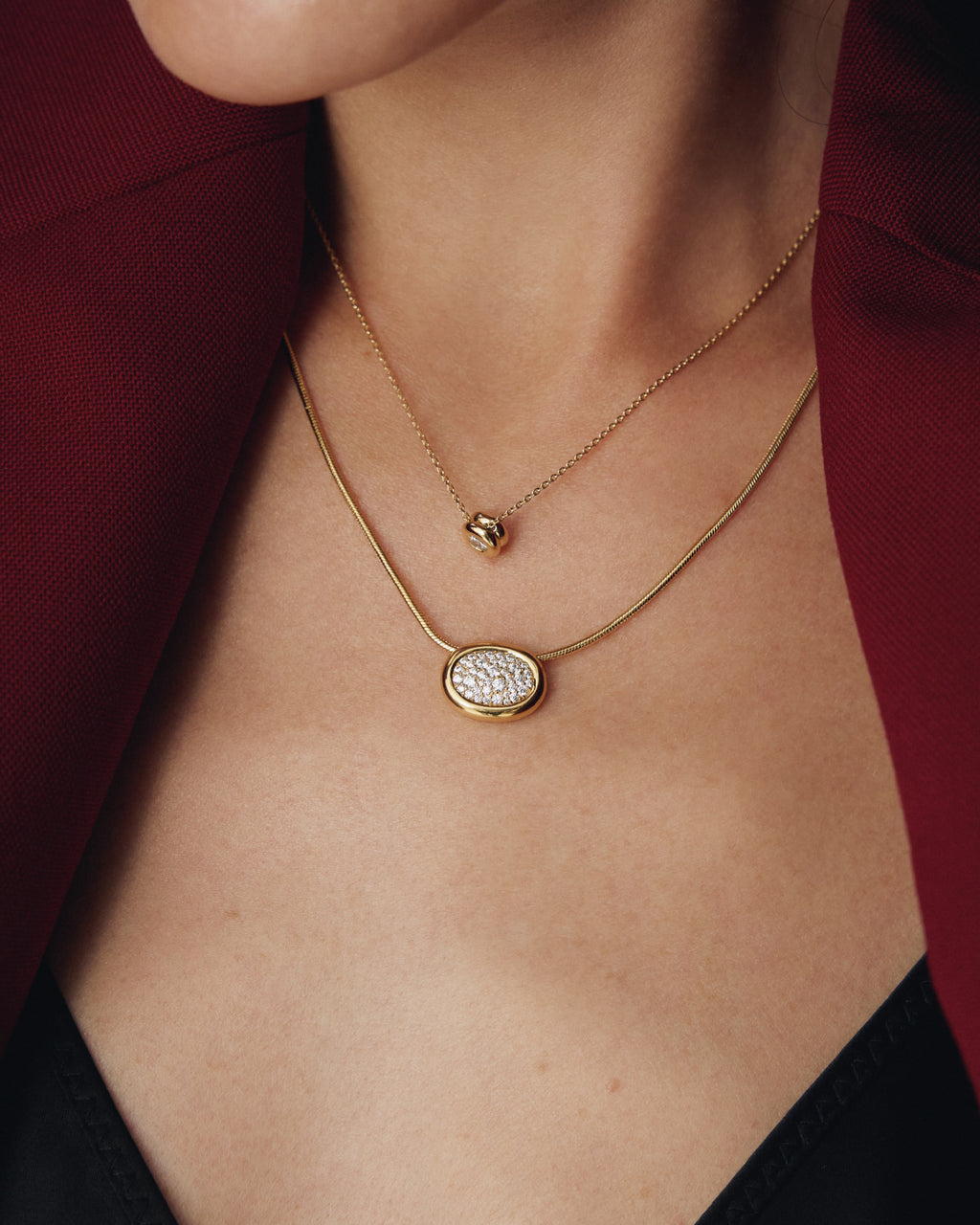 Numbering - Pave Oval Necklace #3805 product image 1 | TRAB K-Fashion Australia