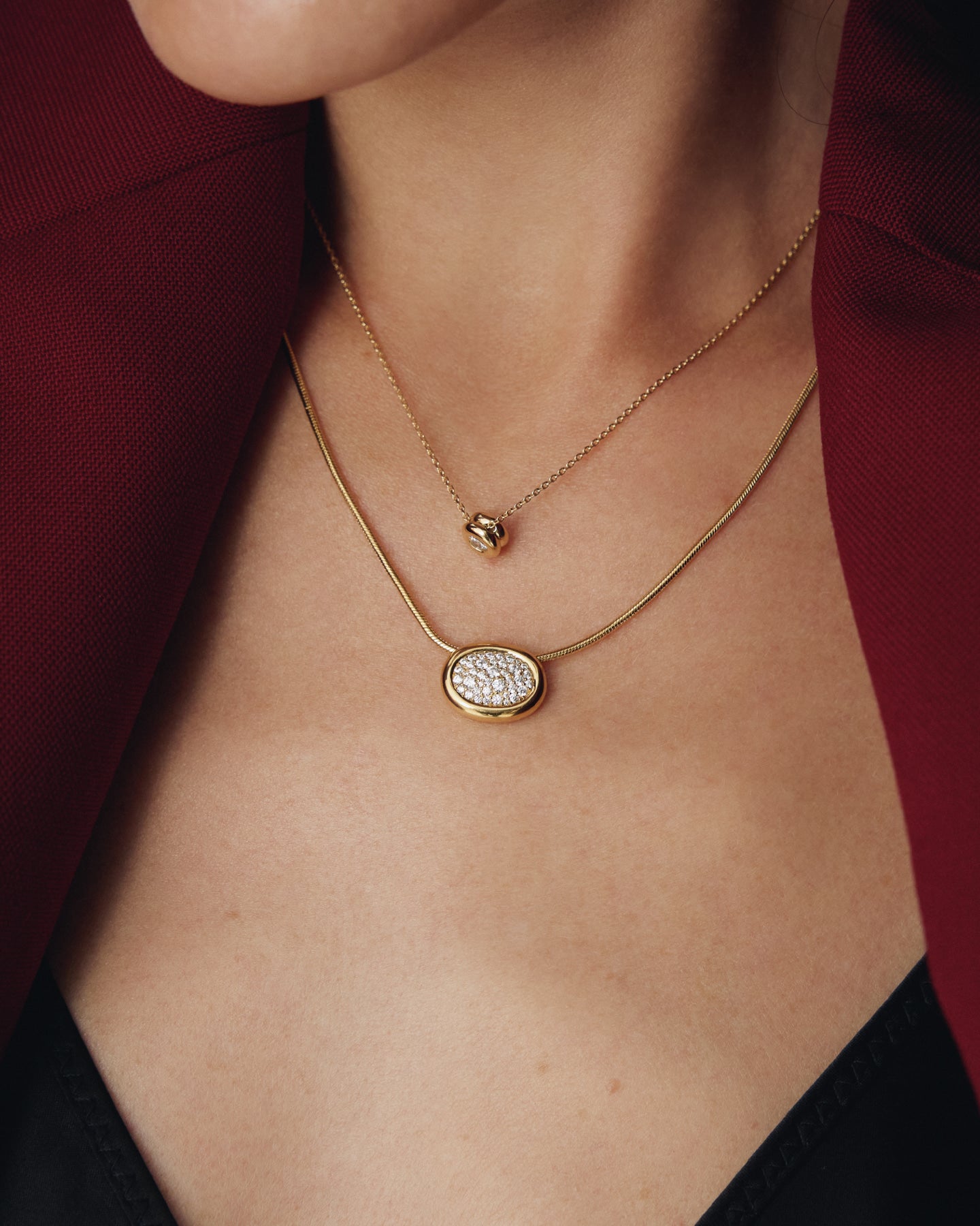 Numbering - Pave Oval Necklace #3805 product image 1 | TRAB K-Fashion Australia