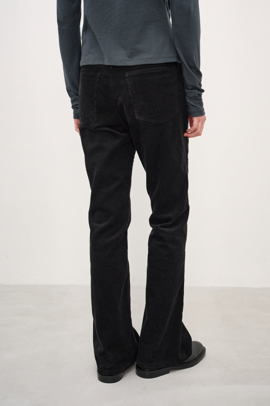 Insilence - Classic Corduroy Bootcut Pants (Black) product image 4 | TRAB K-Fashion Australia