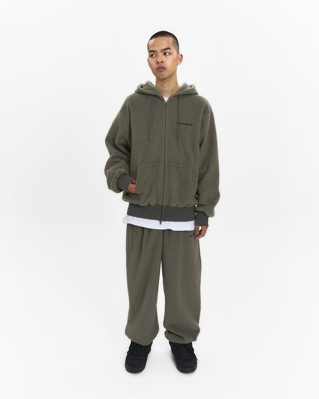yeseyesee - Y.E.S Brushed Sweatpants (Khaki) product image 7 | TRAB K-Fashion Australia