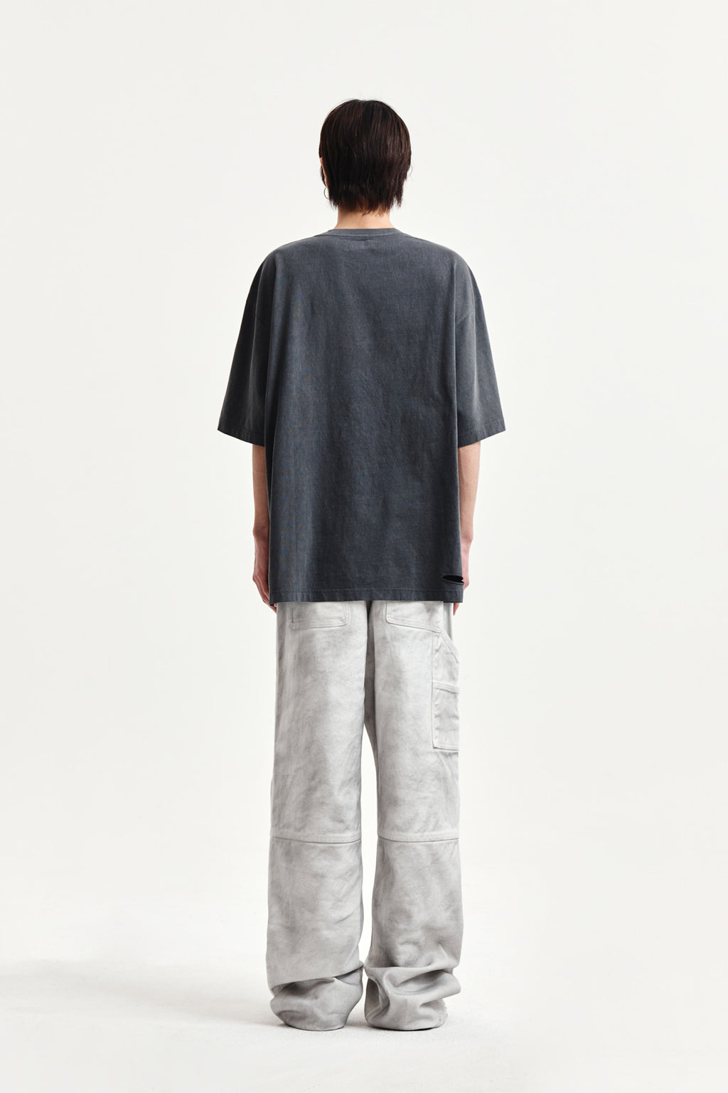Matin Kim - Distressed Logo Top (Charcoal) product image 7 | TRAB K-Fashion Australia