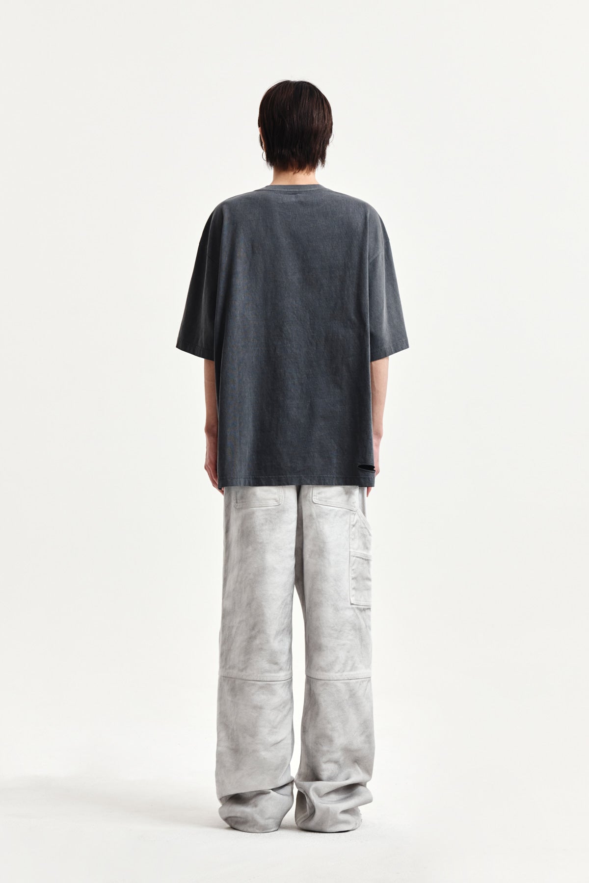 Matin Kim - Distressed Logo Top (Charcoal) product image 7 | TRAB K-Fashion Australia