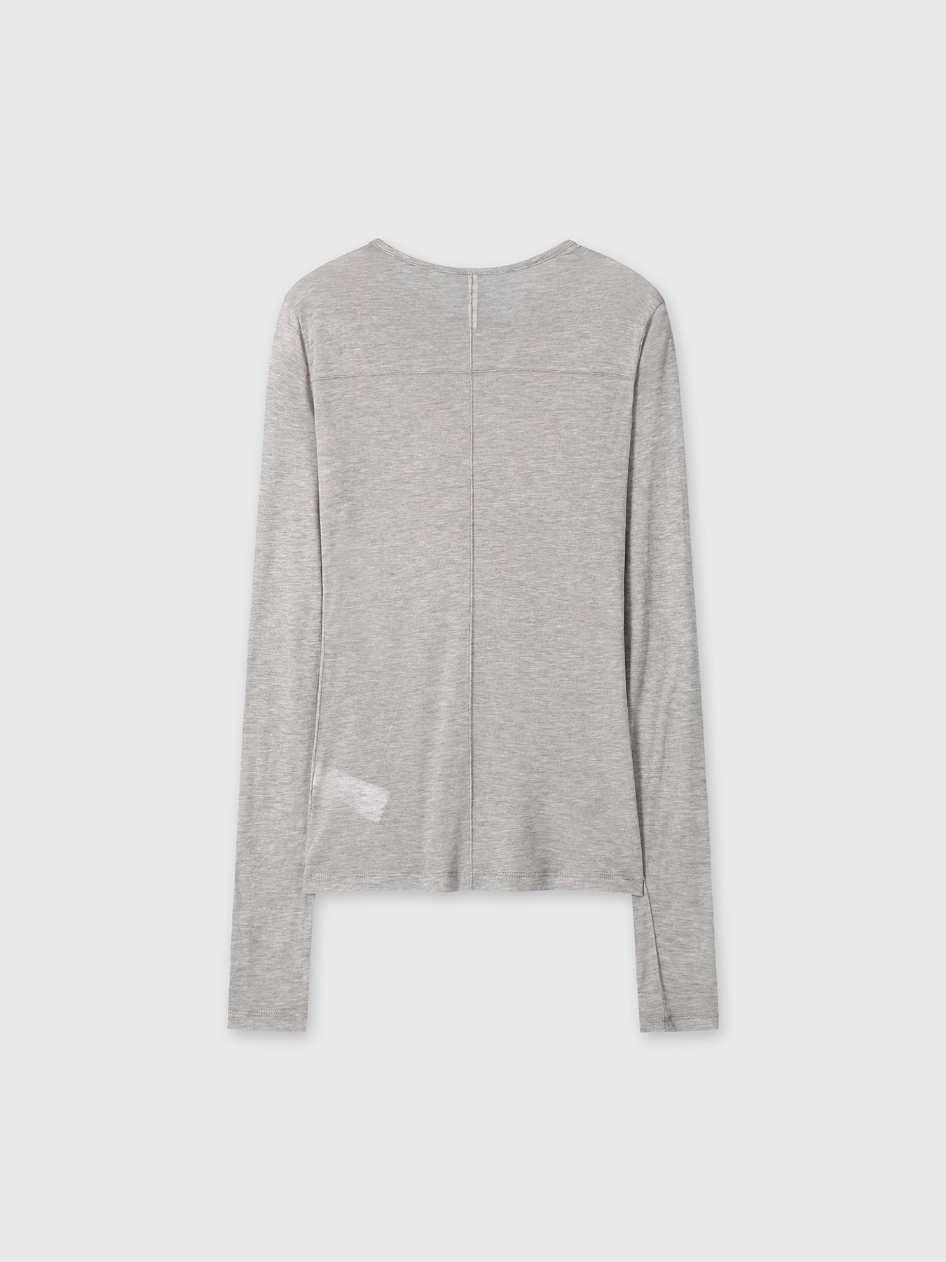 Tonywack - Wool Tencel Pintuck Long Sleeve (Brown Melange) product image 8 | TRAB K-Fashion Australia