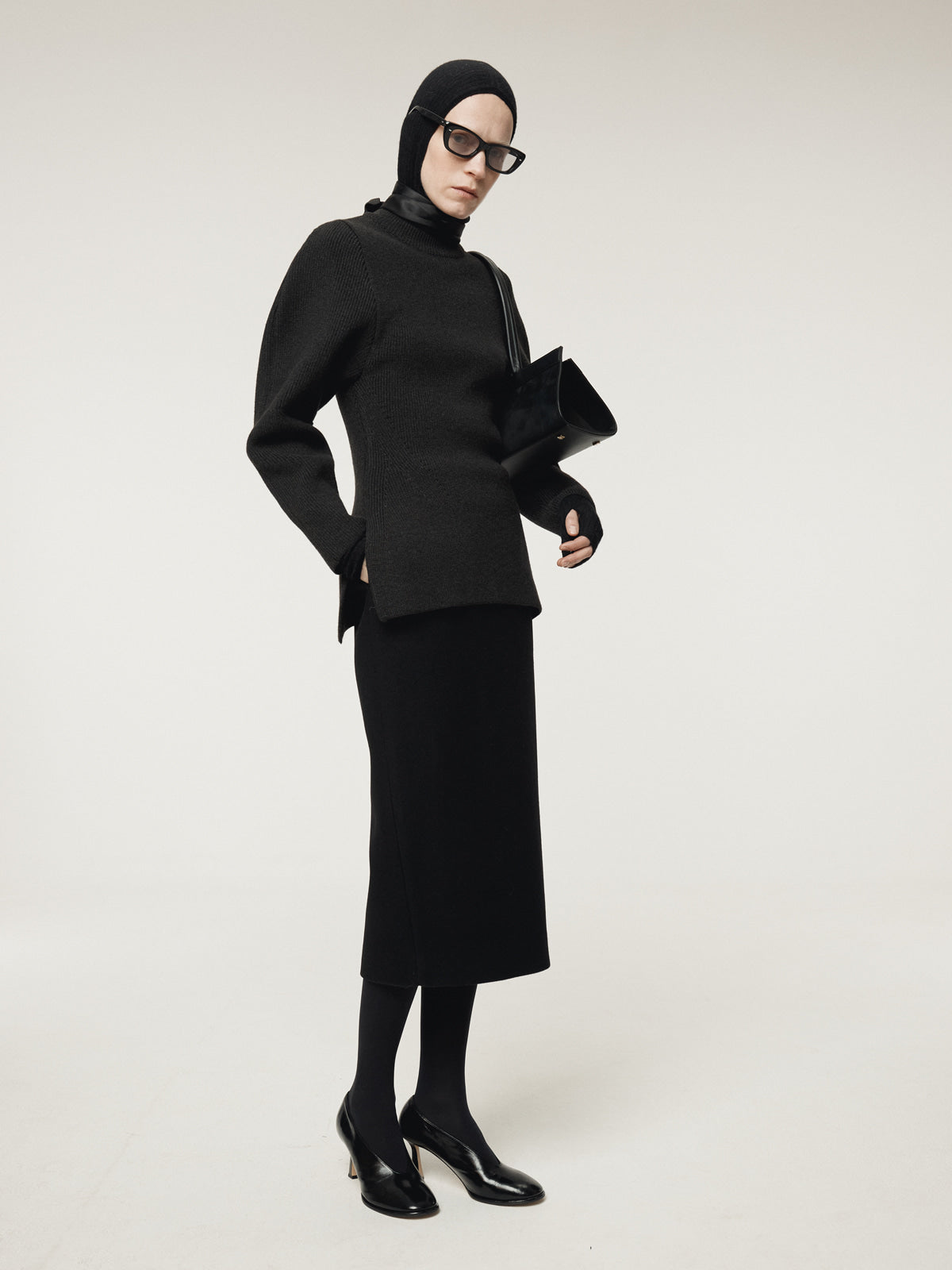 Recto - Volume Sleeve Structured Knit Top (Charcoal Grey) product image 5 | TRAB K-Fashion Australia