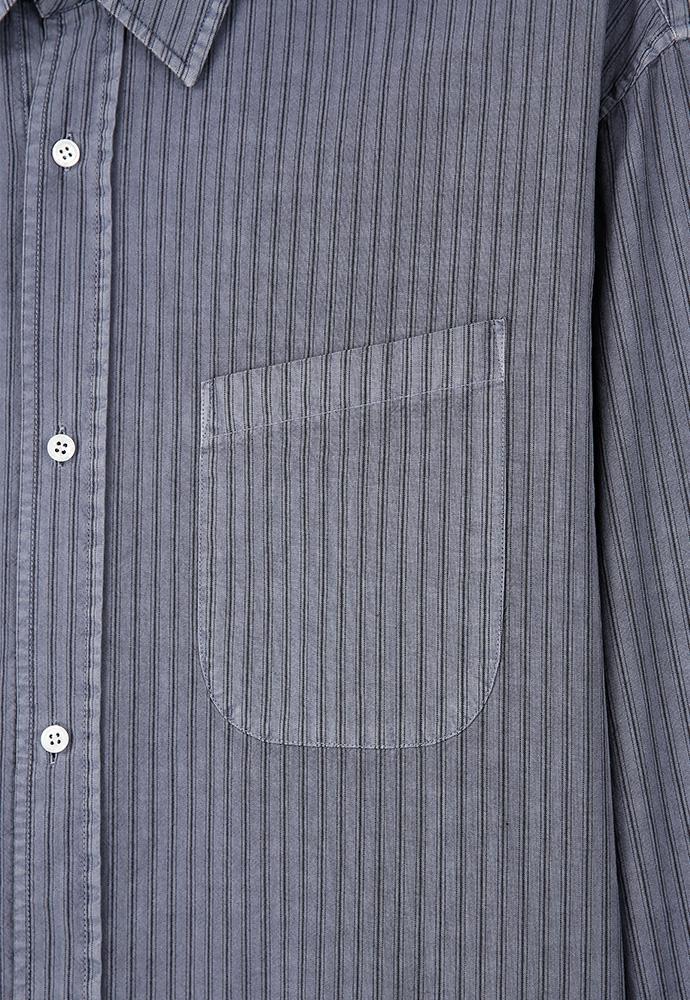 Art if acts - Pigment-Dyed Stripe Shirt (Violet Grey) product image 11 | TRAB K-Fashion Australia