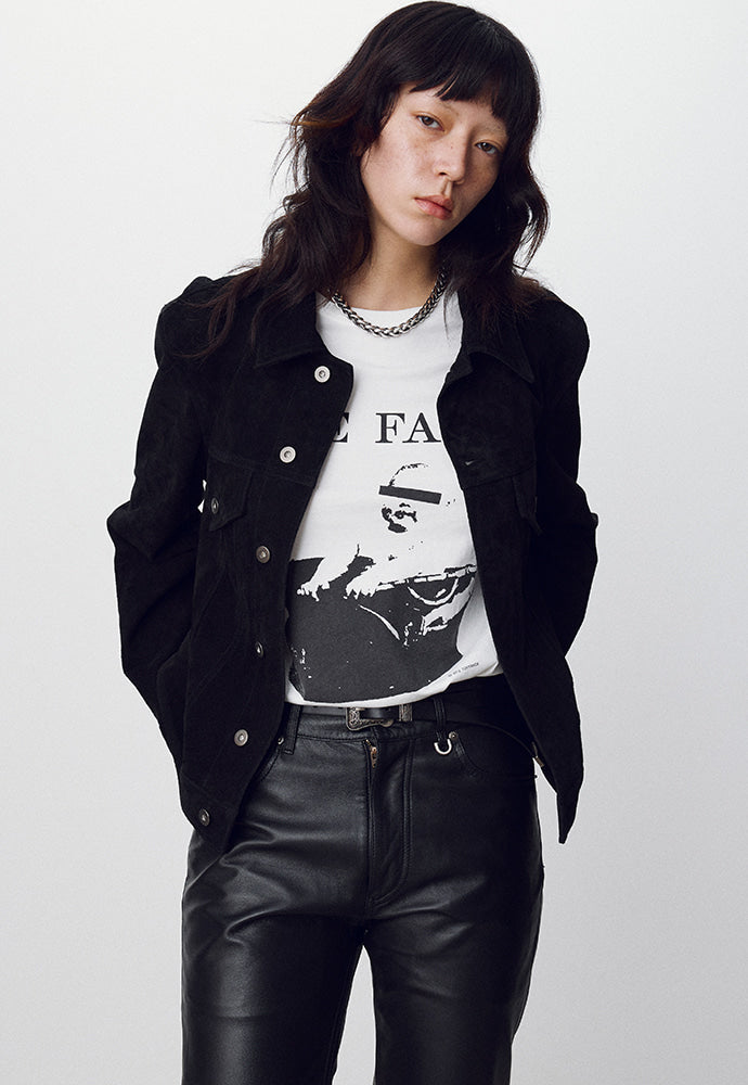 Tonywack - Suede Cropped Trucker (Black) product image 5 | TRAB K-Fashion Australia