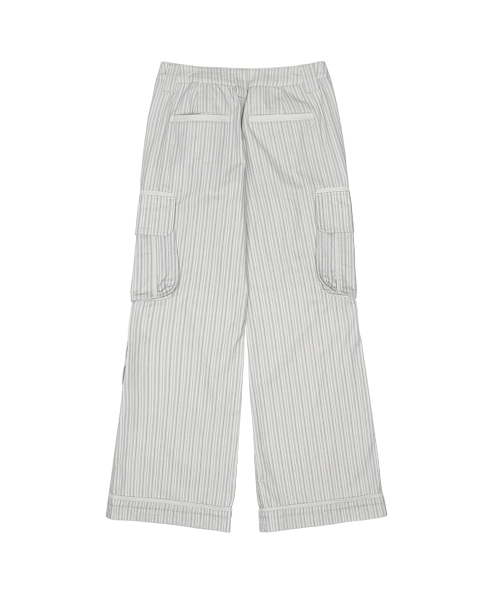 Coyseio - Stripe Big Pocket Cargo Pants (Light Grey) product image 11 | TRAB K-Fashion Australia