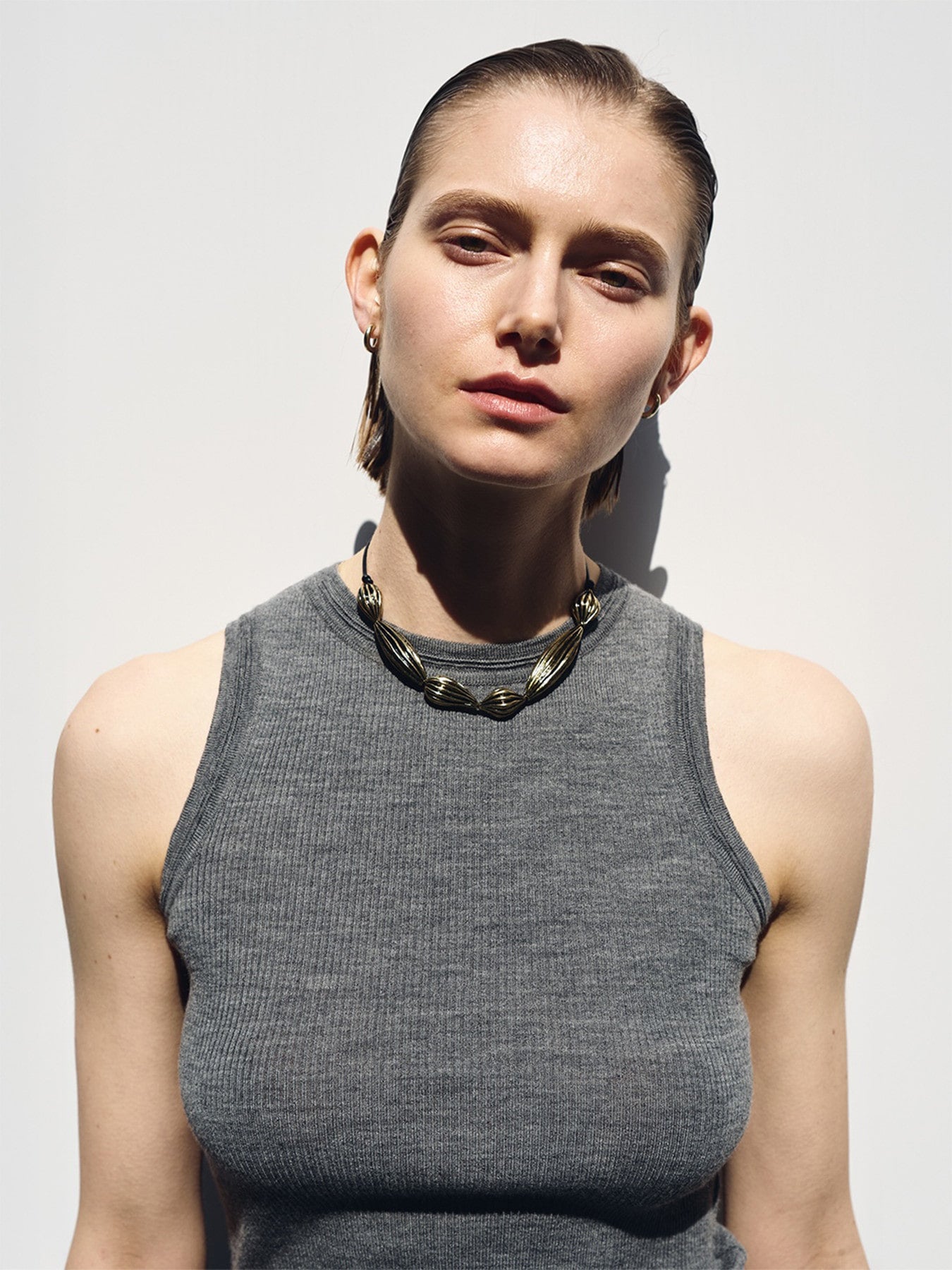 Tonywack - Wool Cashmere Ribbed Tank Top (Dark Grey) product image 3 | TRAB K-Fashion Australia