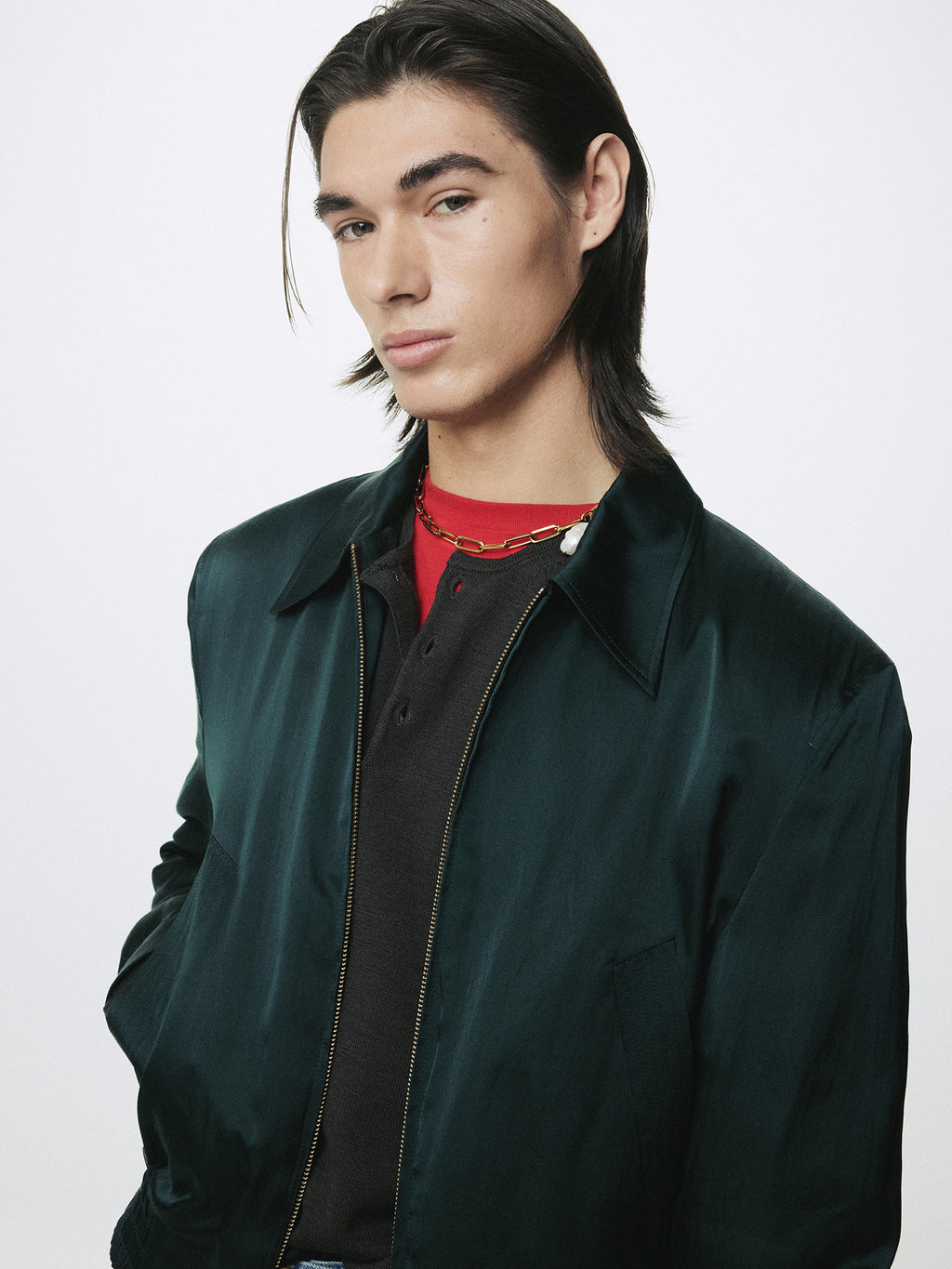 Tonywack - Silk Cotton Swing Jacket (Dark Green) product image 7 | TRAB K-Fashion Australia