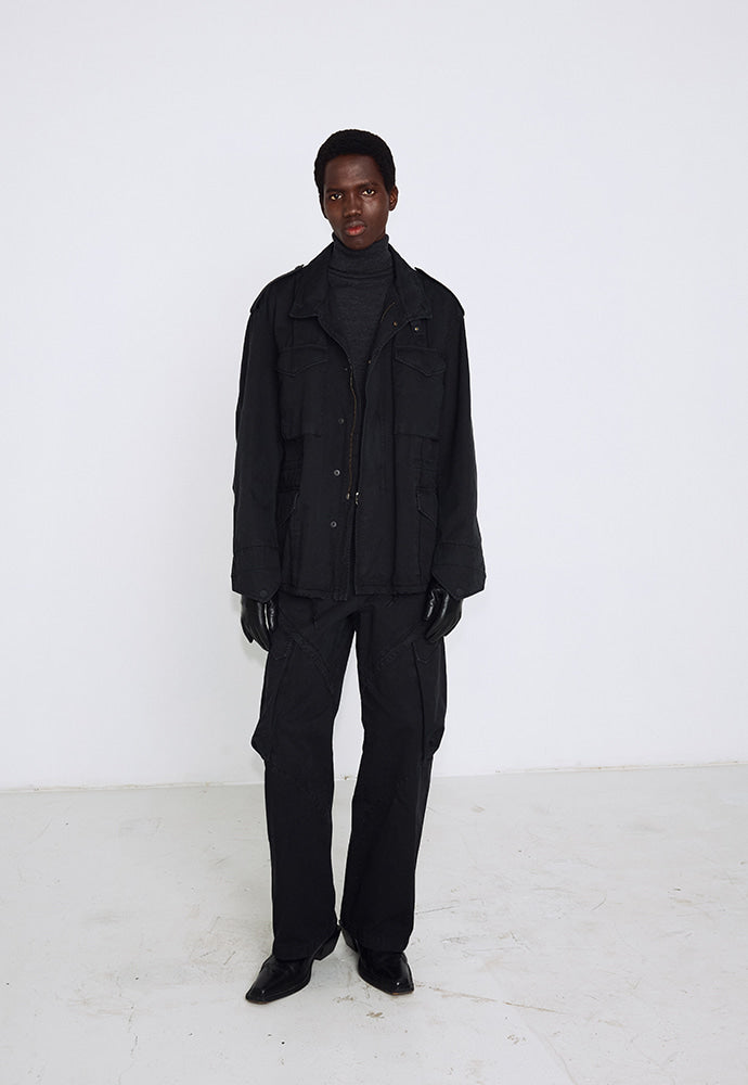 Tonywack - Garment-Dyed Gabardine Oversized Military Jacket (Carbon Pigment) product image 21 | TRAB K-Fashion Australia