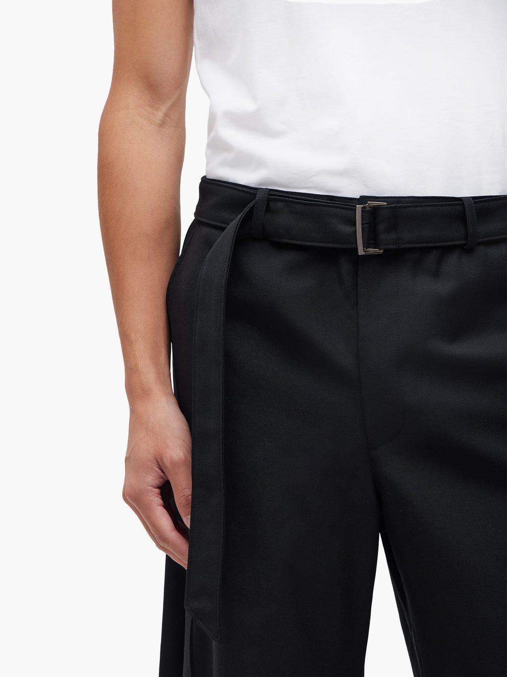 Jiyong Kim - Curved Trousers (Black) product image 6 | TRAB K-Fashion Australia