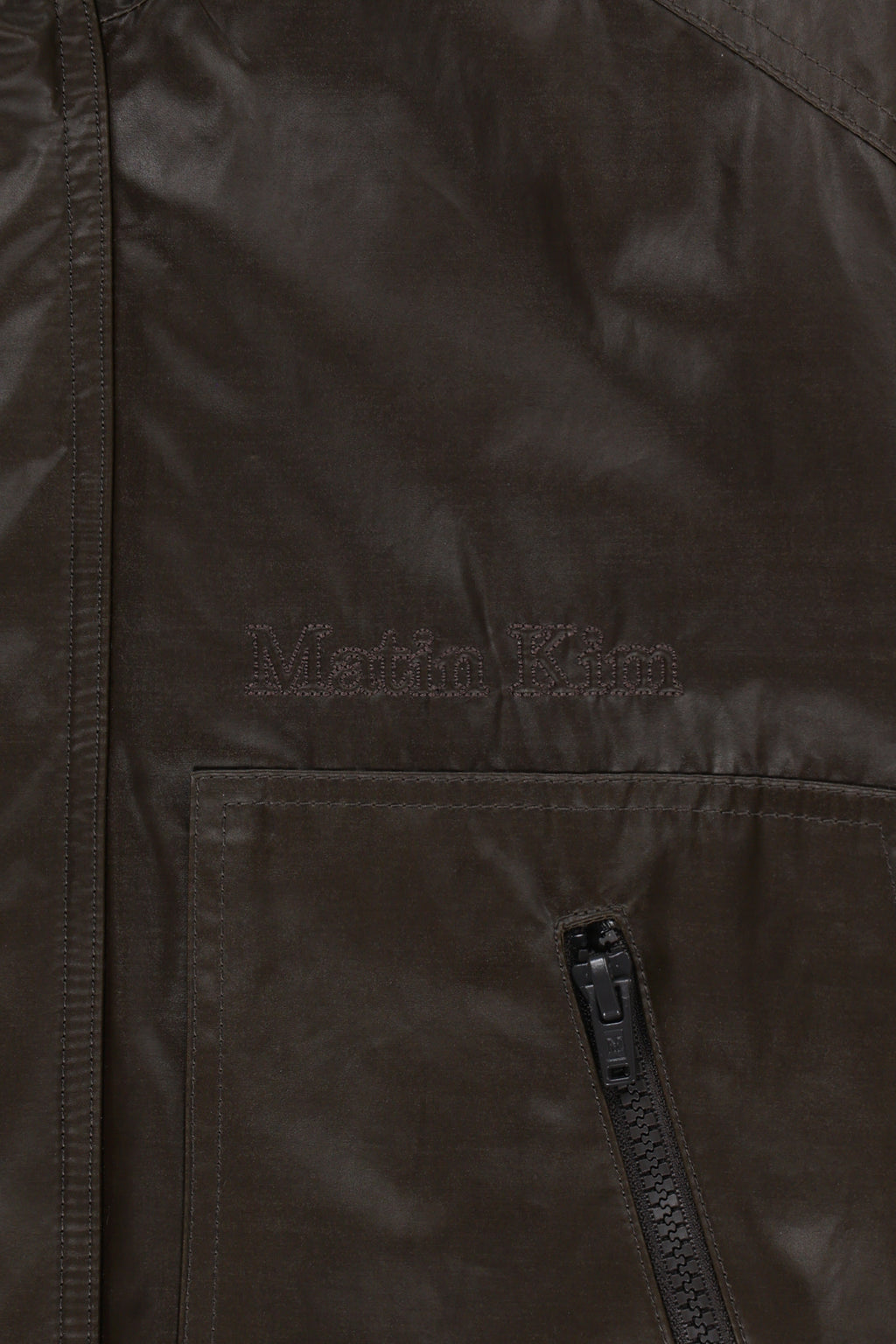 Matin Kim - Waxed High Neck Jumper (Brown) product image 5 | TRAB K-Fashion Australia