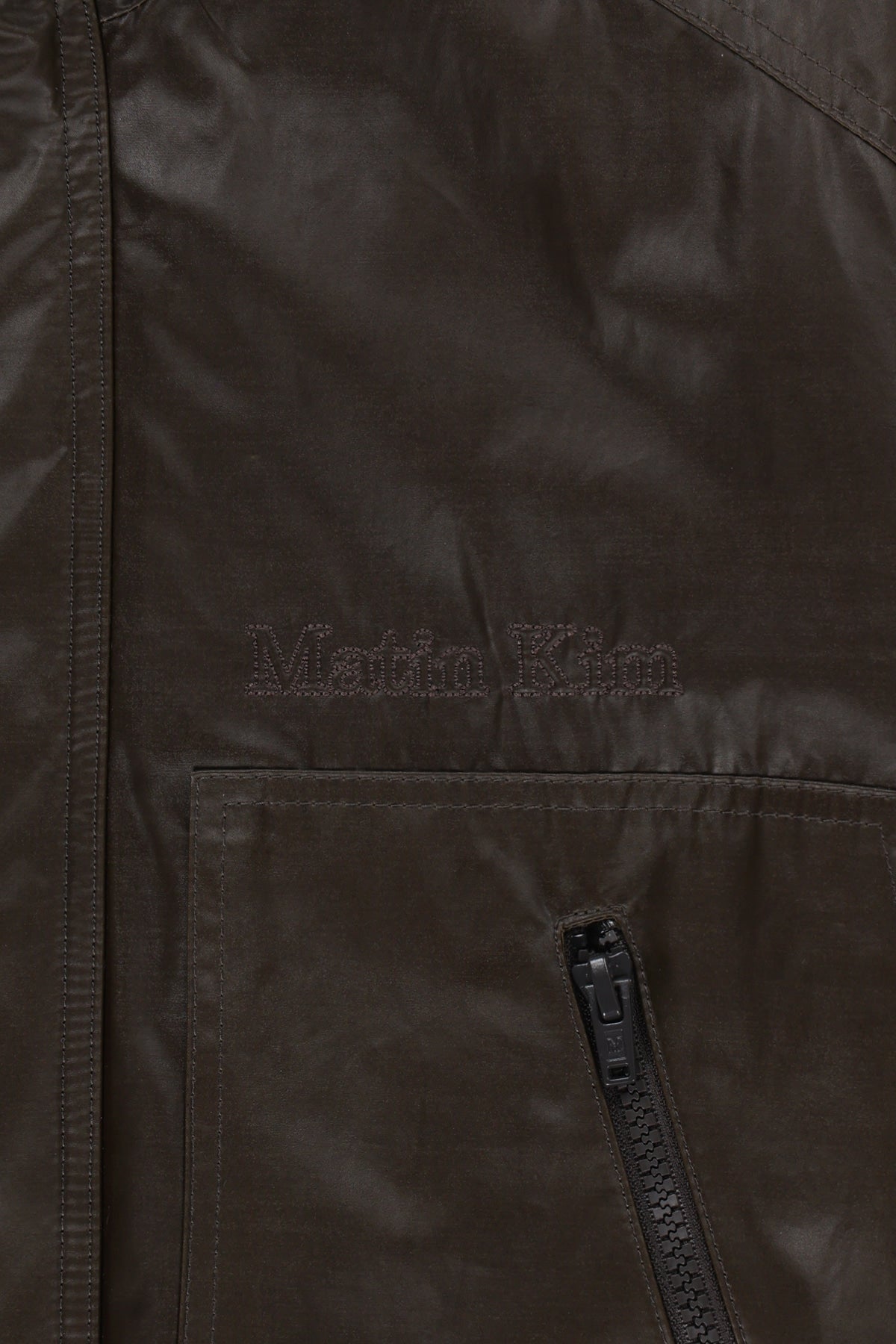 Matin Kim - Waxed High Neck Jumper (Brown) product image 5 | TRAB K-Fashion Australia
