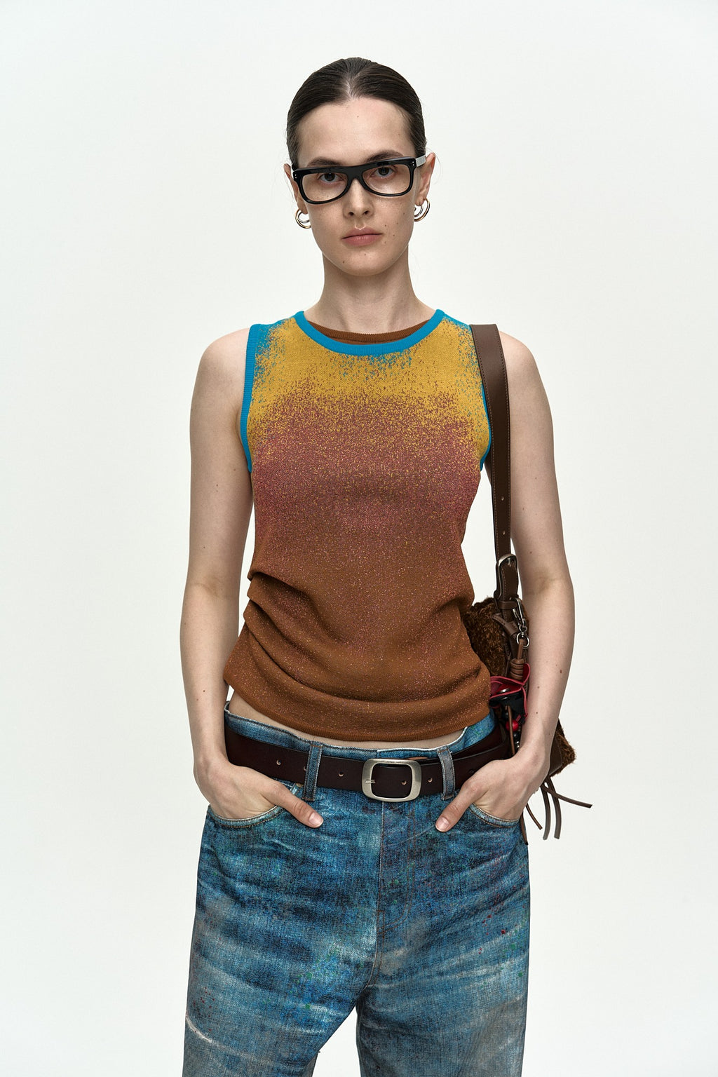 Andersson Bell - Airbrush Asym Tank Top (Multi) product image 1 | TRAB K-Fashion Australia