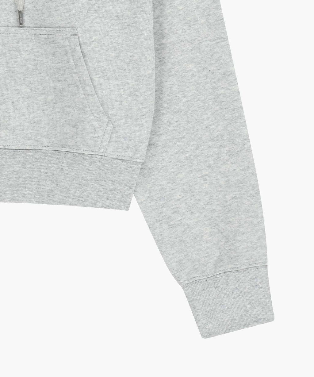 Marithe & Francois Girbaud - Drawing Classic Logo Crop Hoodie (Light Heather Gray) product image 6 | TRAB K-Fashion Australia