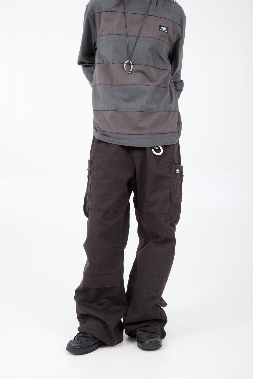 Hatchingroom - Zip Cargo Work Pants (Bleached Purple Brown) product image 11 | TRAB K-Fashion Australia