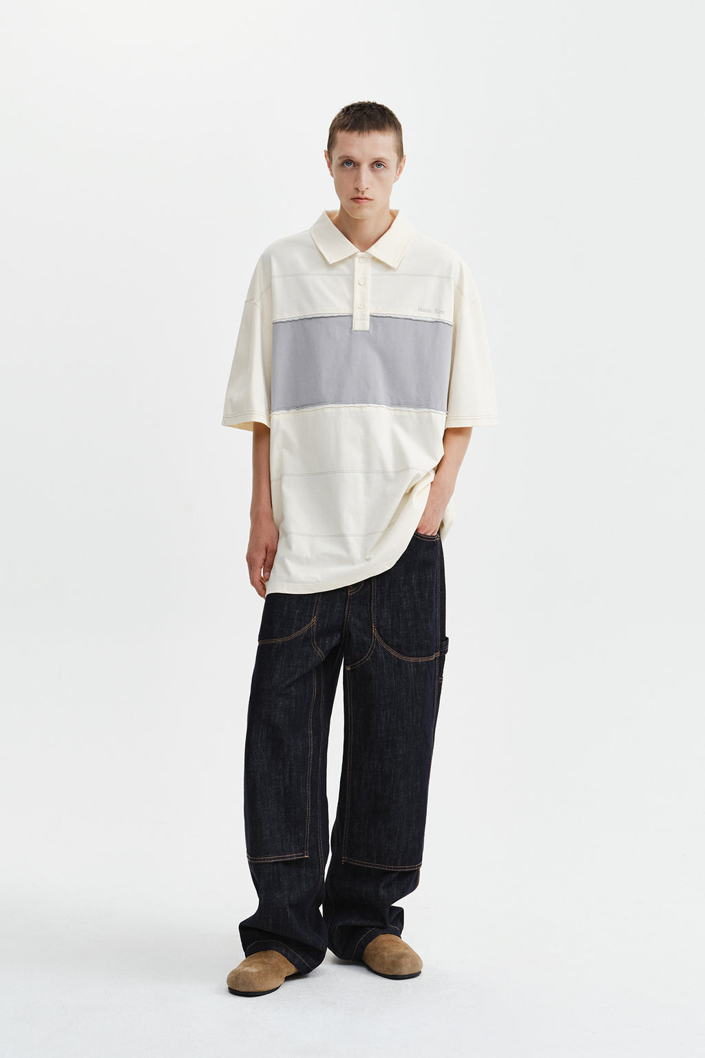 Matin Kim - Cut Out Block Collar Top (Ivory) product image 10 | TRAB K-Fashion Australia