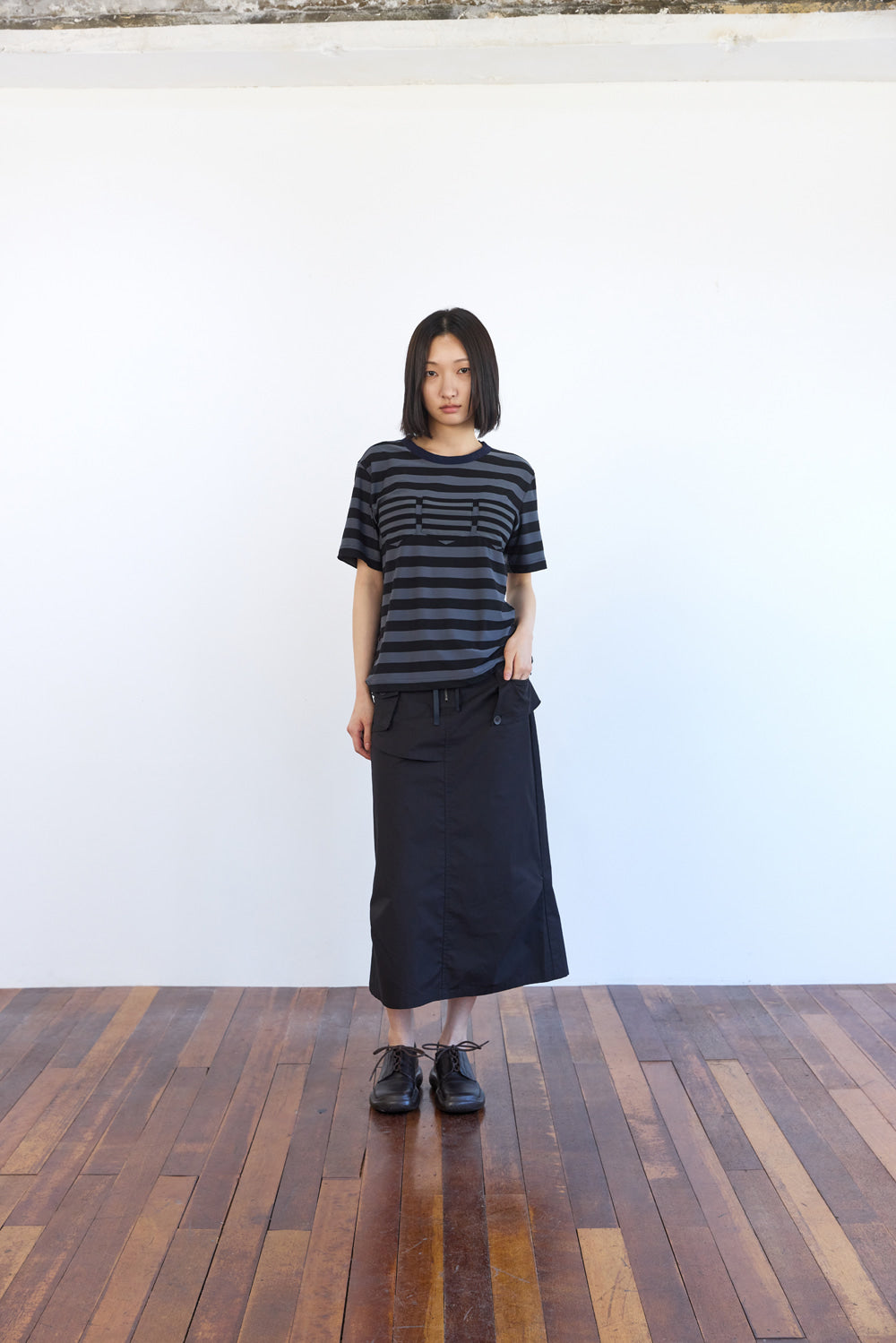 Hatchingroom - Triple Pocket Tee Stripe (Graphite) product image 11 | TRAB K-Fashion Australia