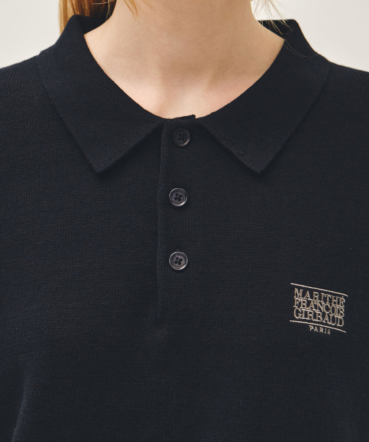 Marithe & Francois Girbaud - Small Classic Logo Collar Knit (Dark Navy) product image 4 | TRAB K-Fashion Australia