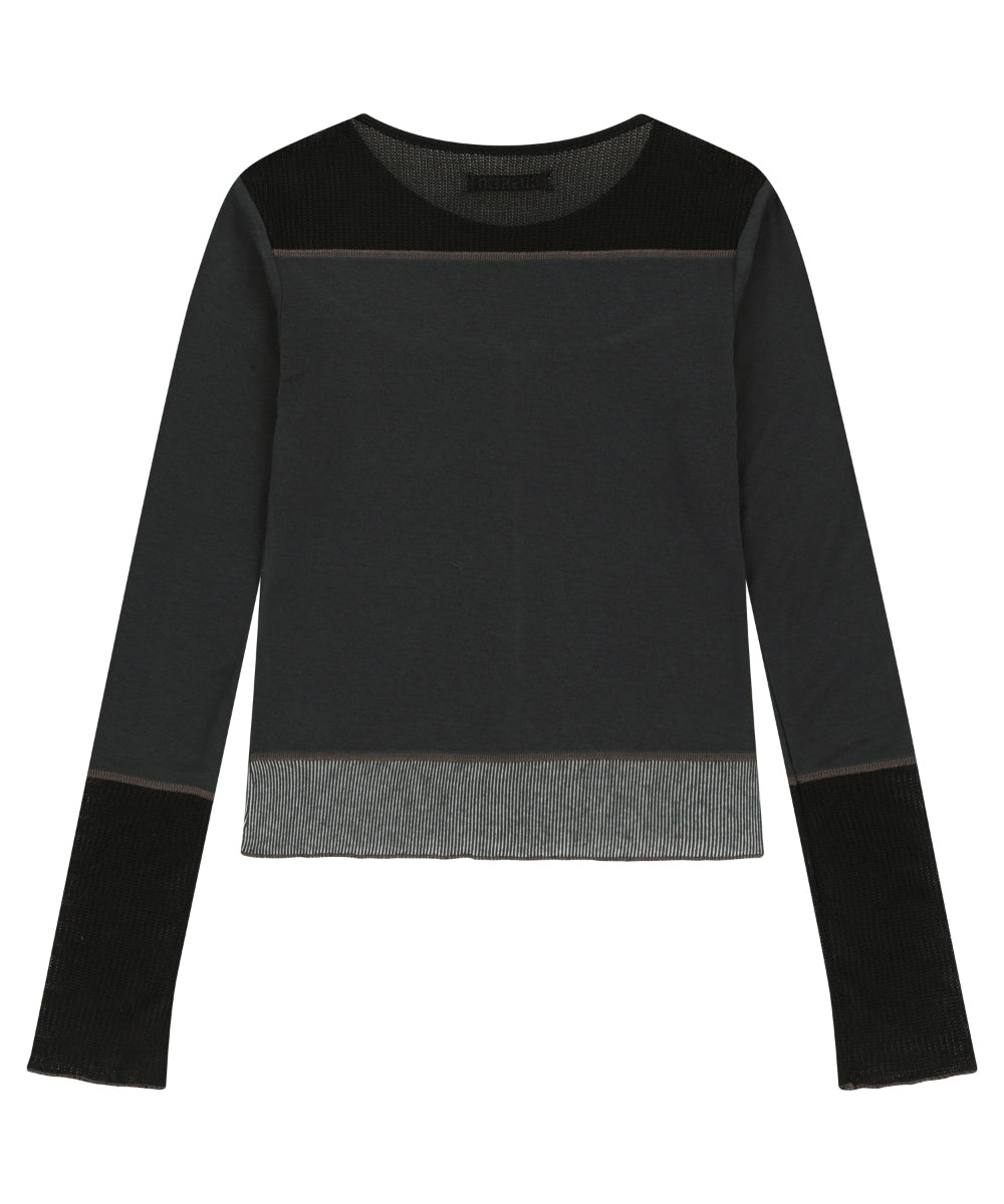 Coyseio - Net Stitch Longsleeves (Black) product image 9 | TRAB K-Fashion Australia