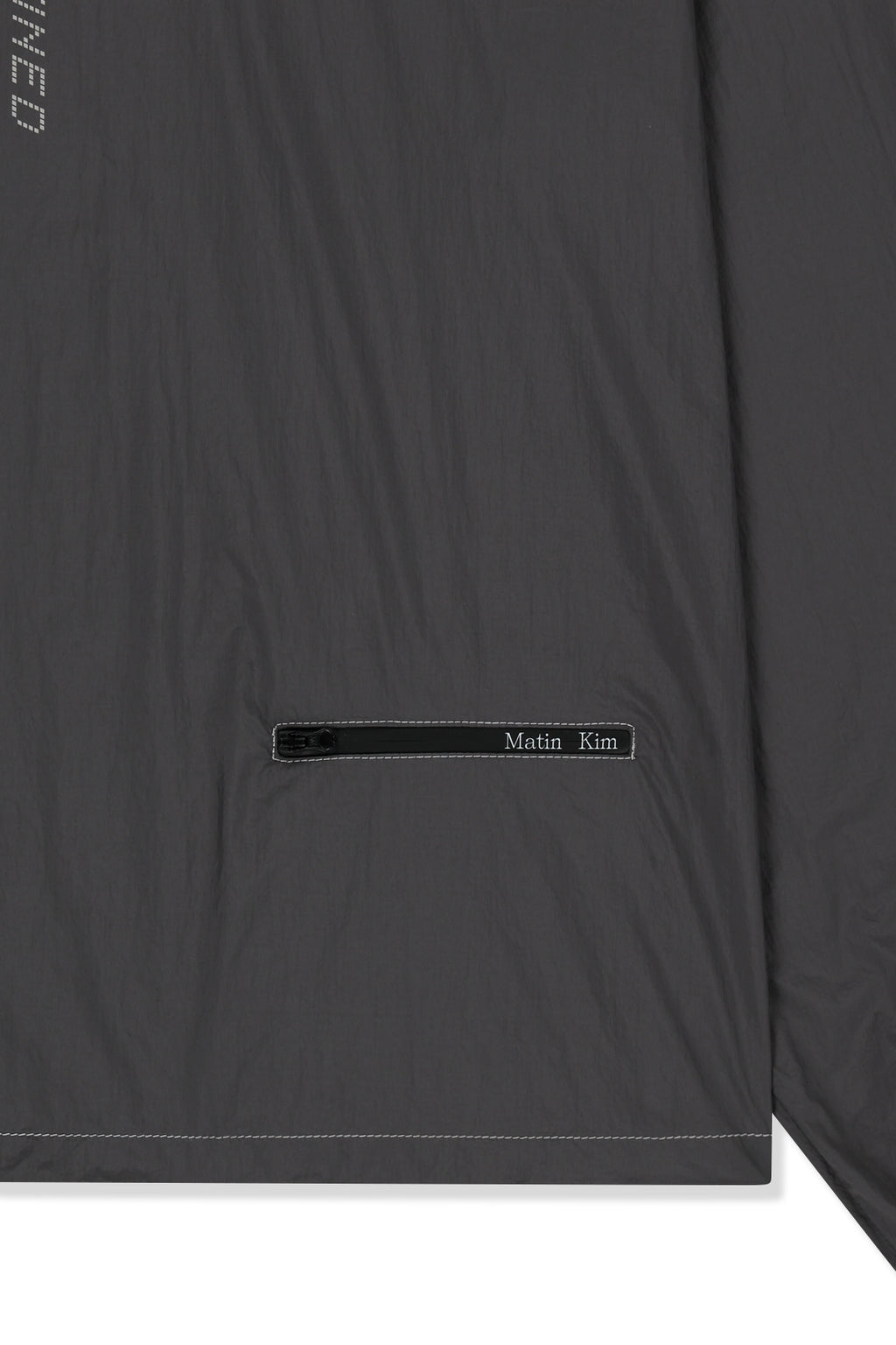Matin Kim - Matin Pace Logo Half Zip Top (Charcoal) product image 5 | TRAB K-Fashion Australia