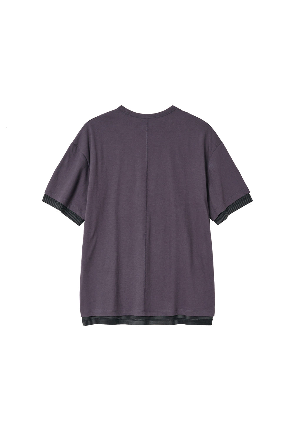 Hatchingroom - Two Face Stripe Tee 1/2 Purple (Charcoal) product image 2 | TRAB K-Fashion Australia