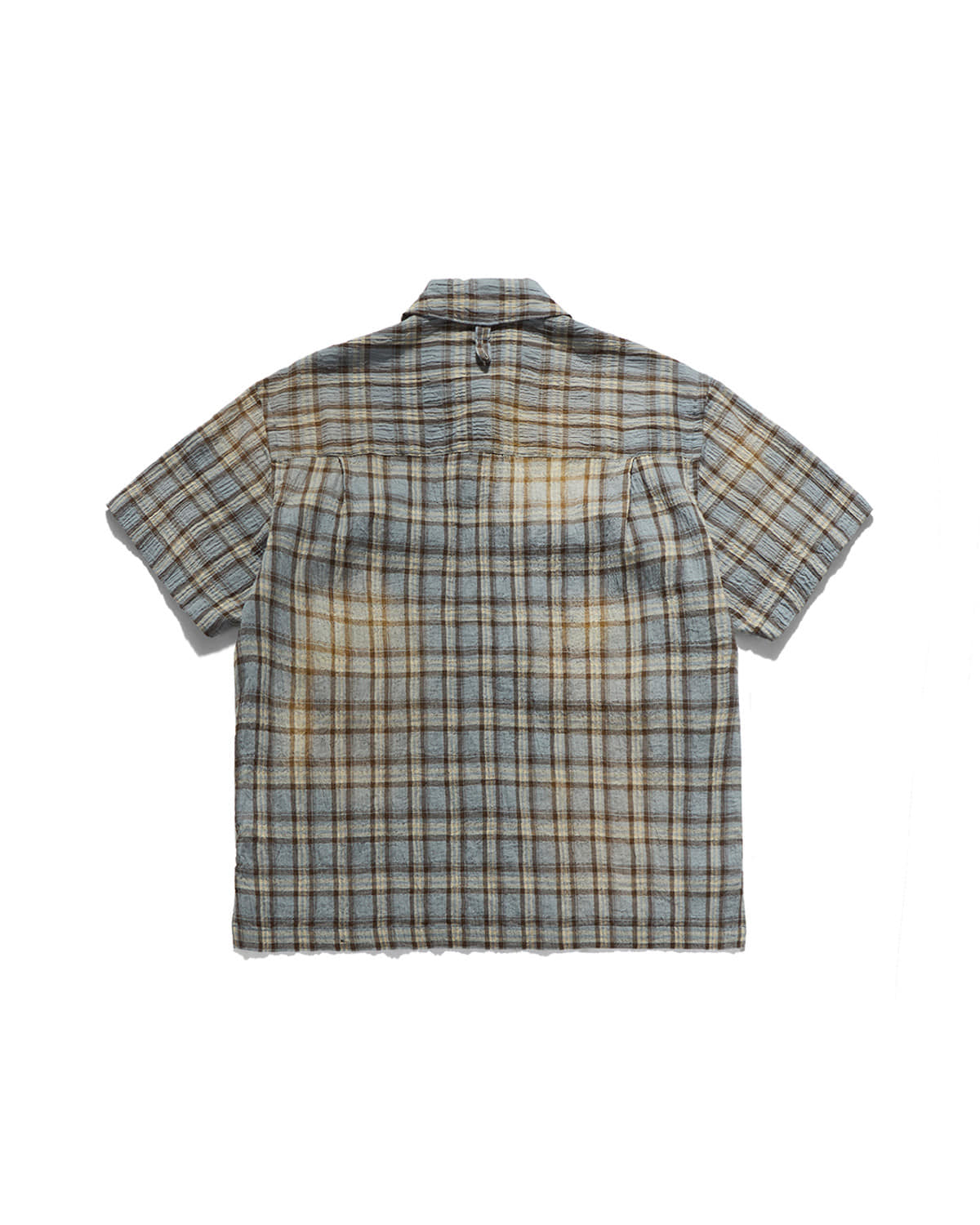 Eastlogue - Comfy Half Shirts (L.blue & Beige Check) product image 2 | TRAB K-Fashion Australia