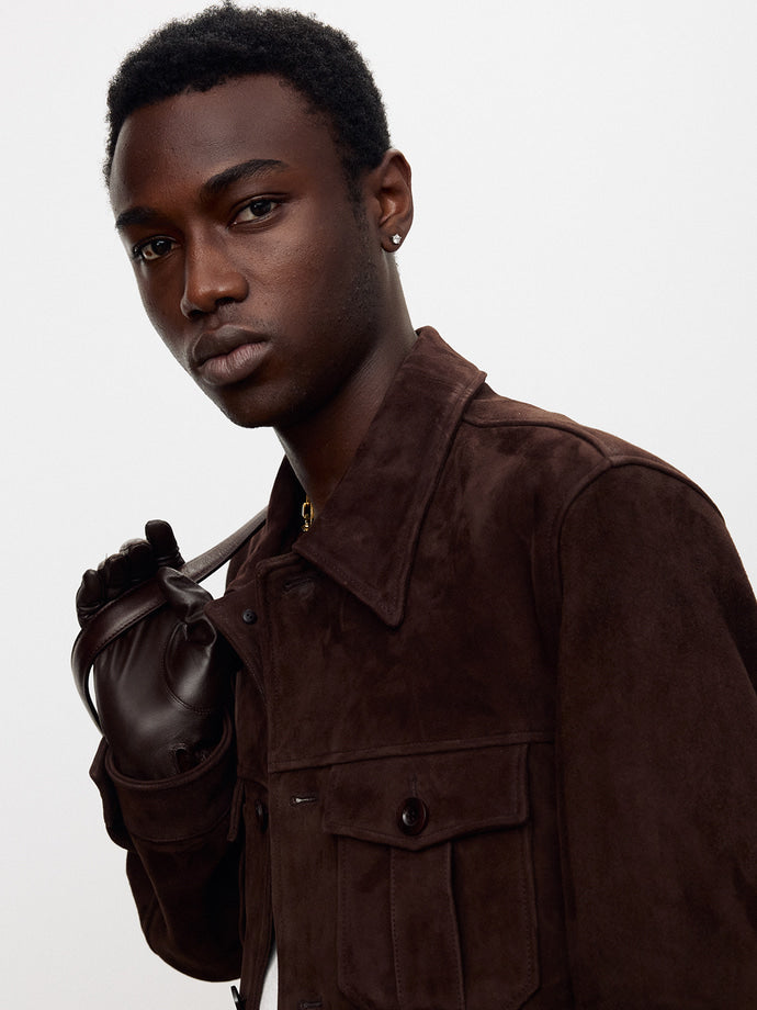 Tonywack - Suede Trucker Jacket (Dark Brown) product image 8 | TRAB K-Fashion Australia