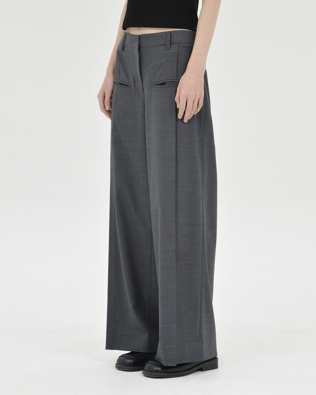 Brownyard - Wool Wide Pants (Charcoal) product image 2 | TRAB K-Fashion Australia