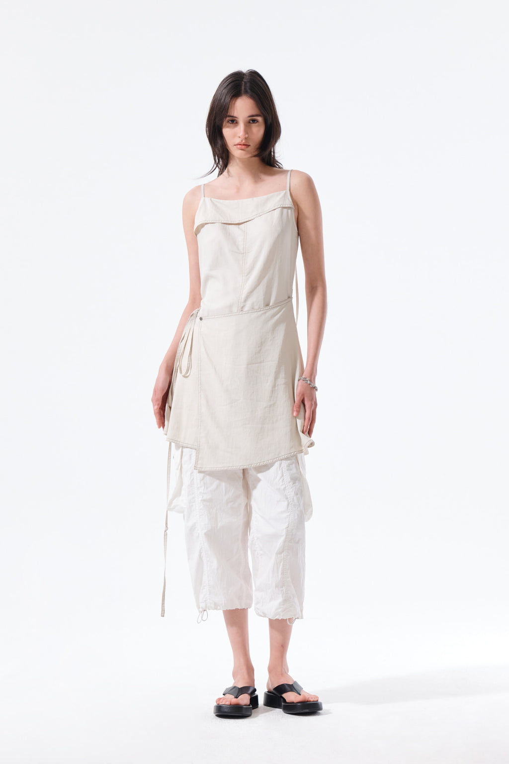 Matin Kim - Sleeveless Wrap Dress (Cream) product image 8 | TRAB K-Fashion Australia