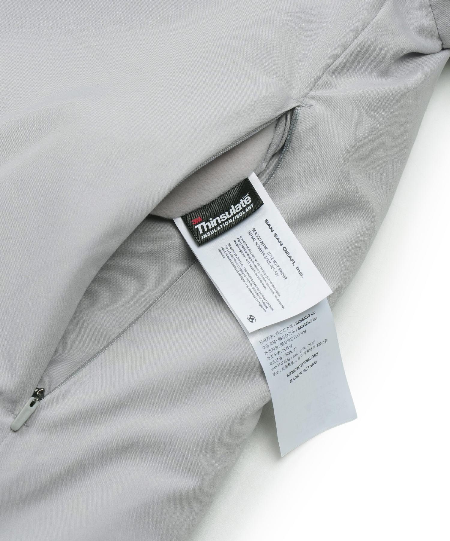 San San Gear - Reversible Puffer Jacket (Light Grey) product image 17 | TRAB K-Fashion Australia