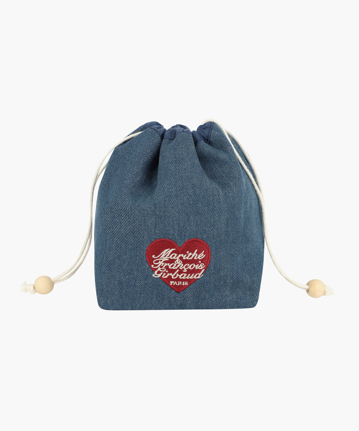 Marithe & Francois Girbaud - Heart Classic Logo String Pouch (Dark Blue) product image 1 | TRAB K-Fashion Australia