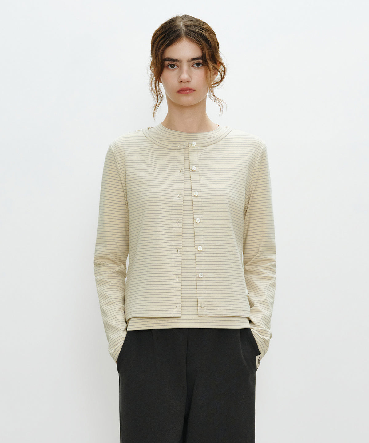 Marithe & Francois Girbaud - Basic Cotton Cardigan (Butter) product image 1 | TRAB K-Fashion Australia