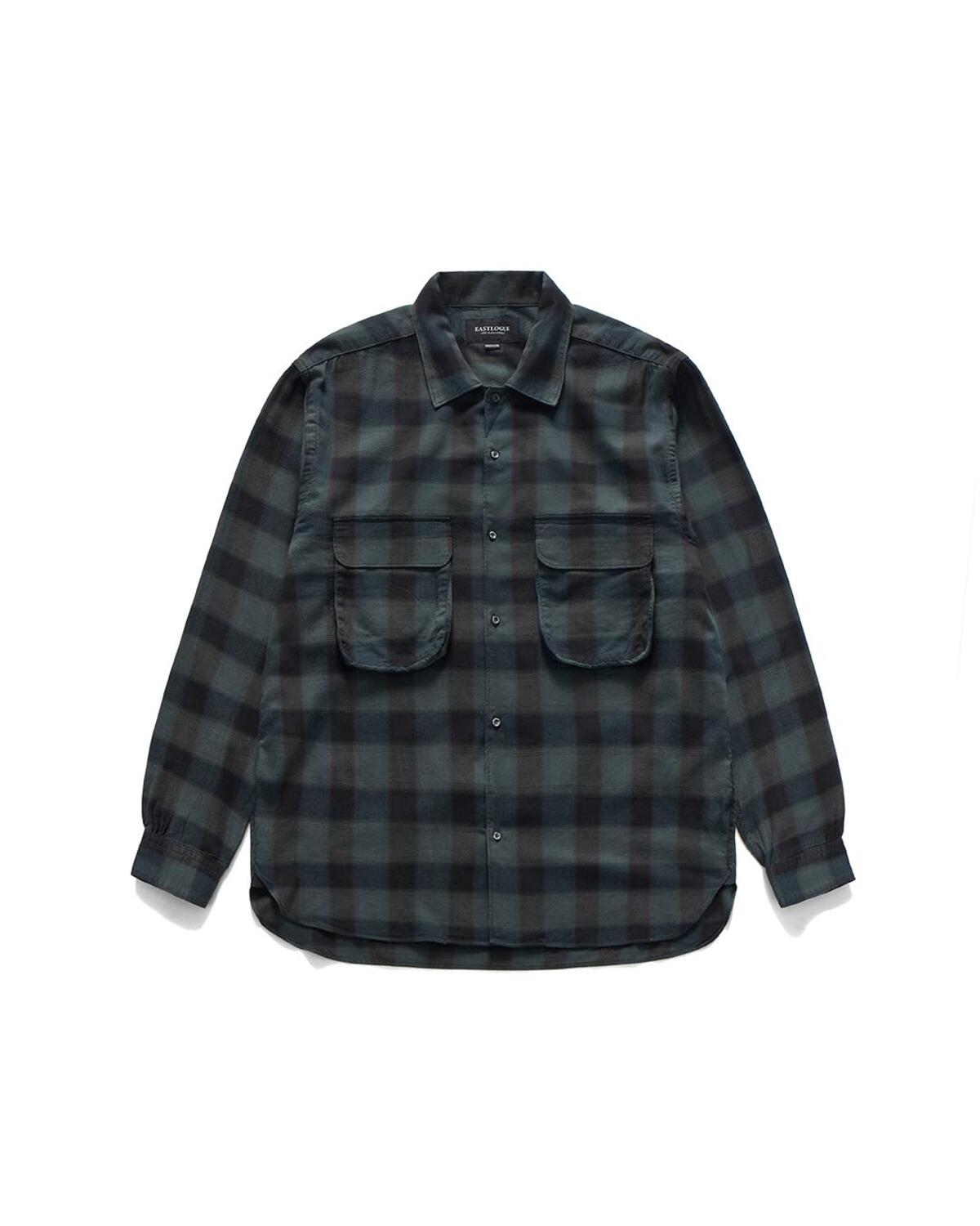 Eastlogue - Comfy Wide Shirts (Charcoal Ombre Check) product image 5 | TRAB K-Fashion Australia